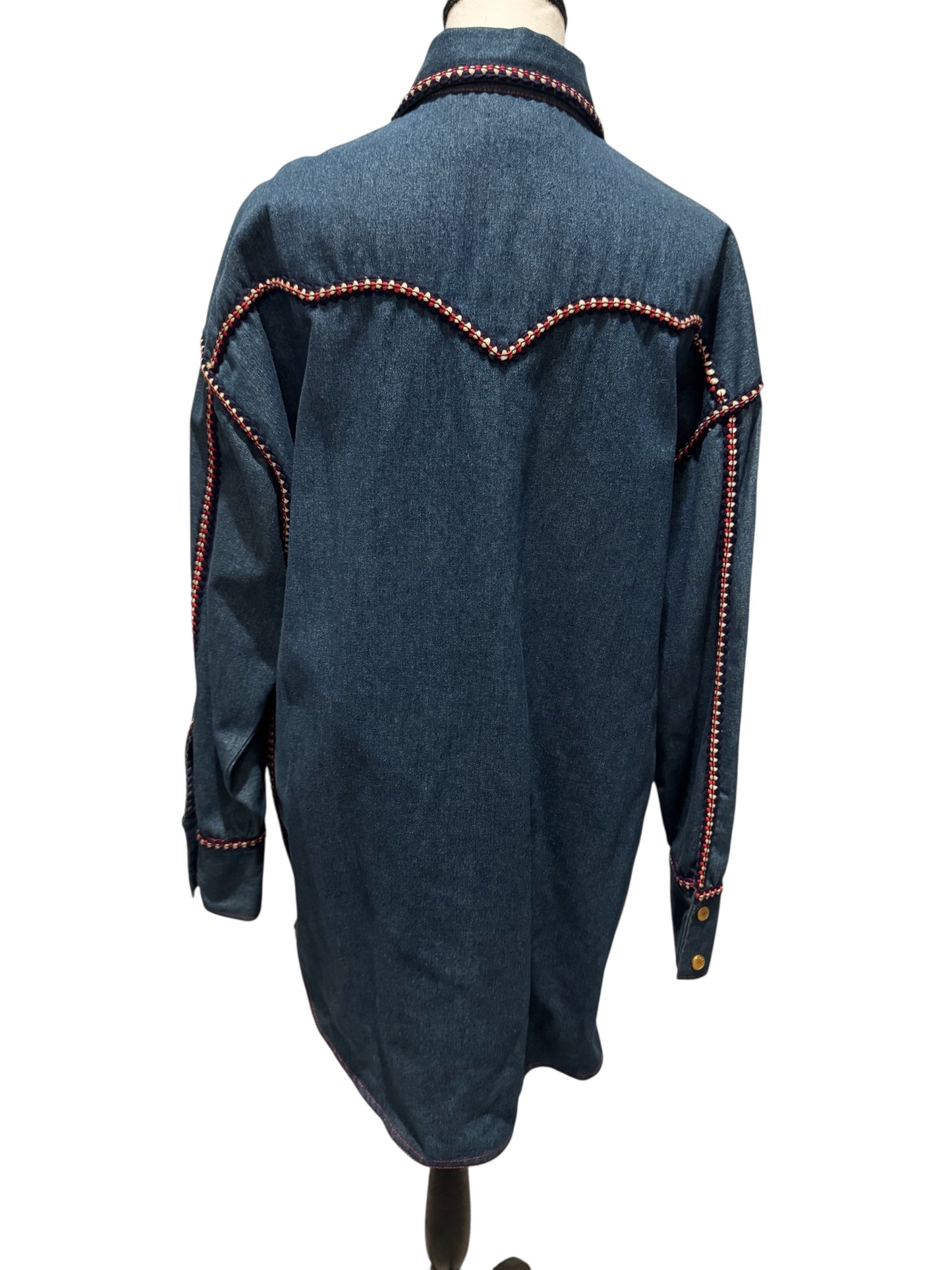 CHANEL Iconic Vintage Early 90’s Denim Shirt Size: 42