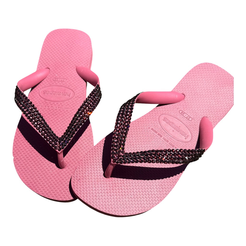 Top Burgundy Flip Flops | Burgundy Crystals