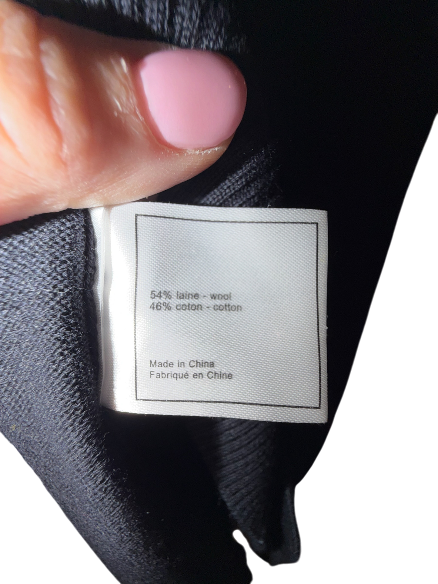 CHANEL Uniform Black Cardigan Size: XL