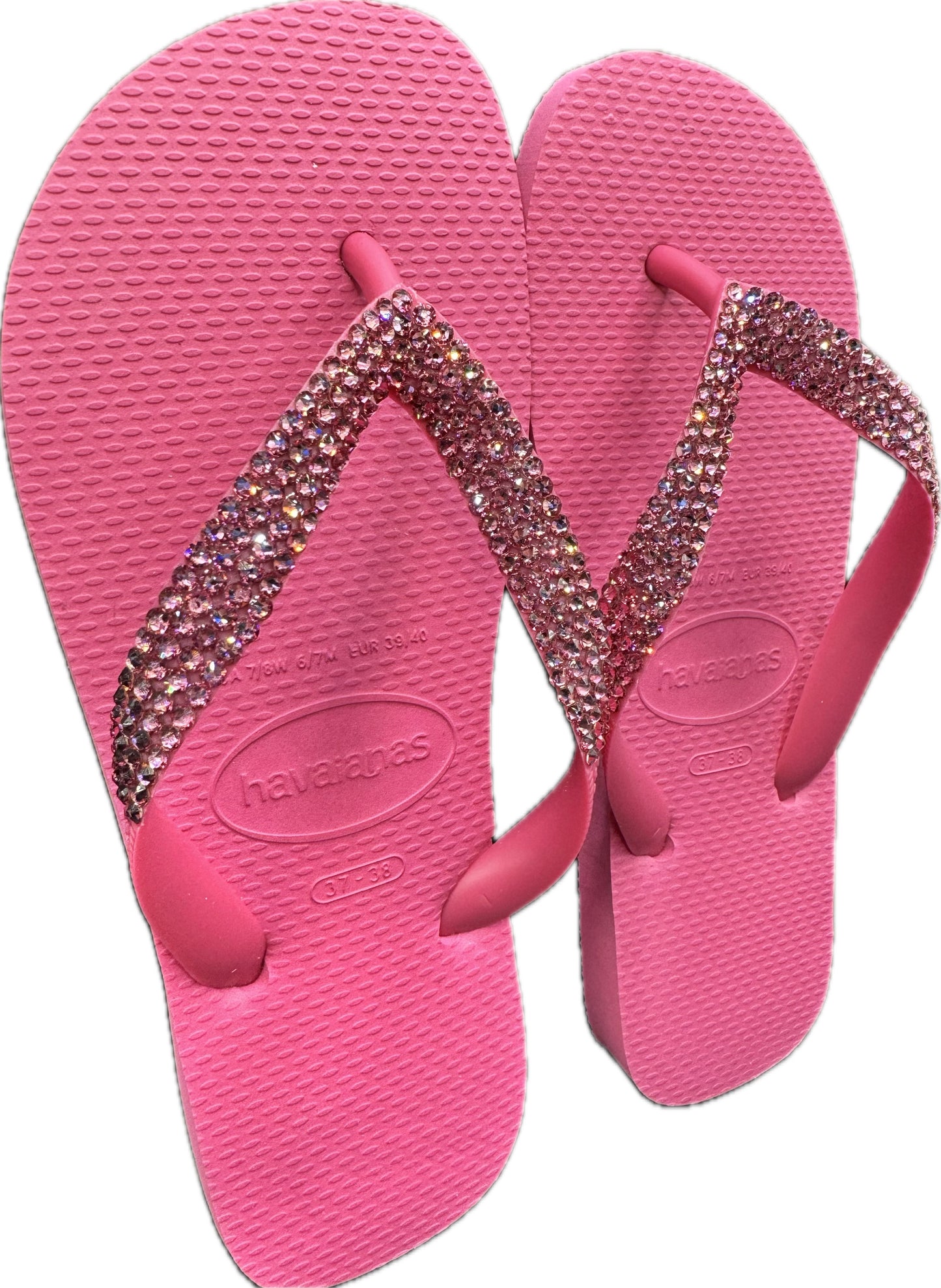Top Pink Flip Flops | Rose Crystals