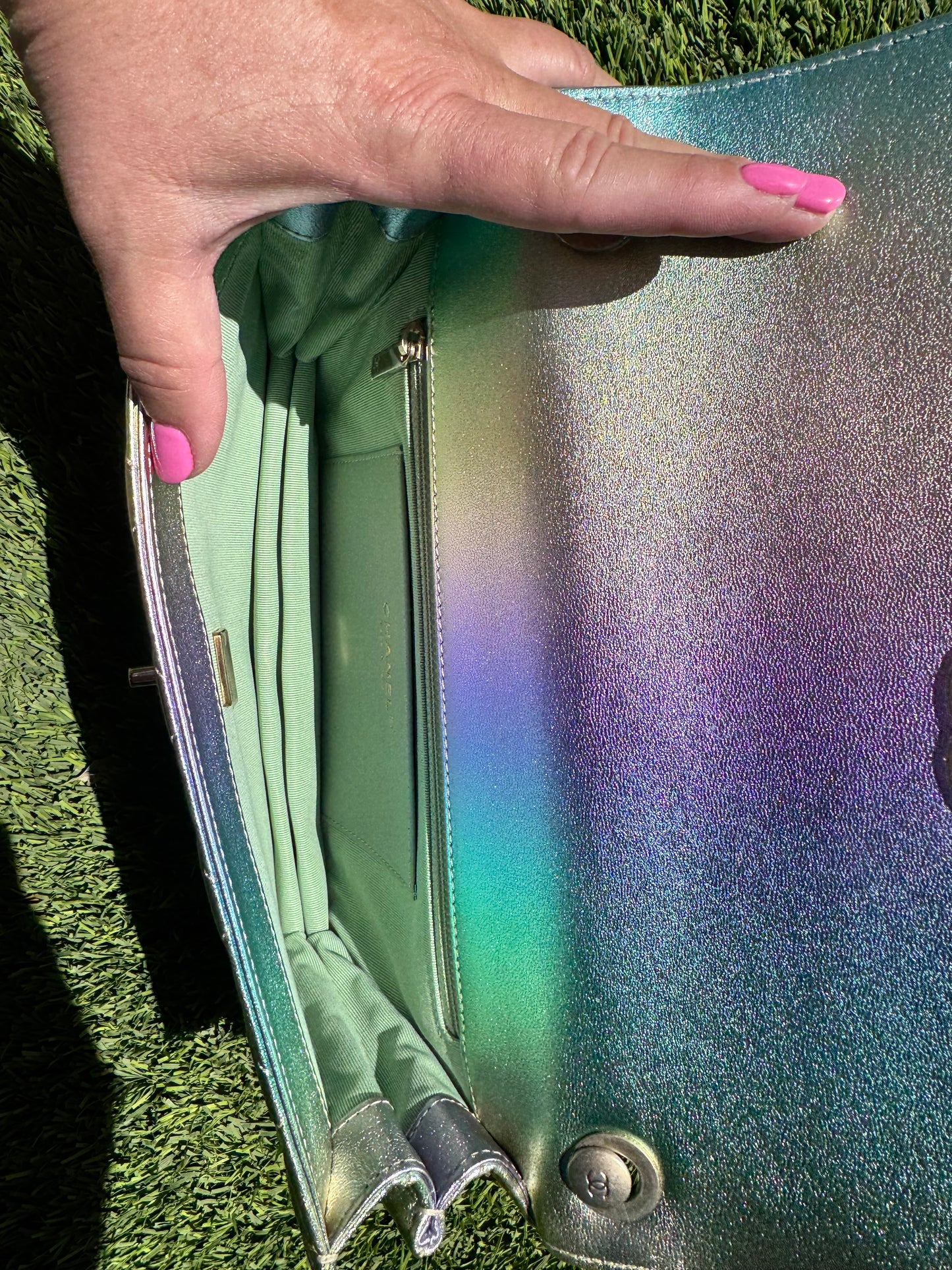 CHANEL 2024 Large CC Flap Bag (Rainbow)