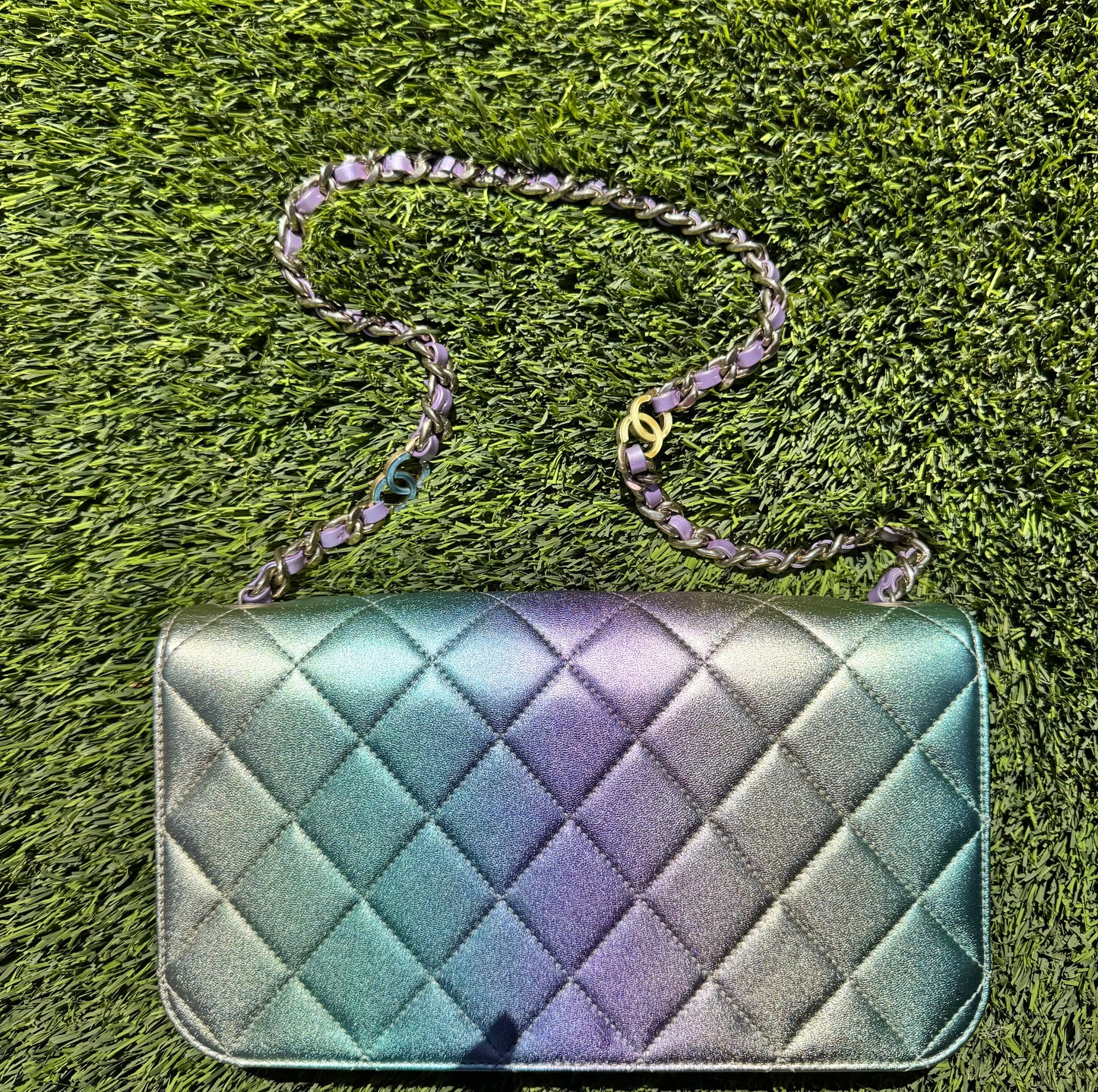 CHANEL 2024 Large CC Flap Bag (Rainbow)