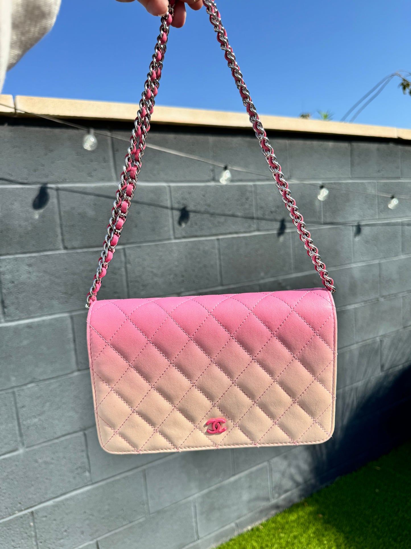CHANEL Pink Ombre Lambskin WOC (Pre-Loved)