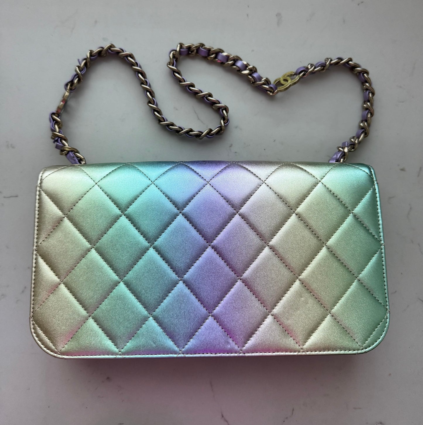 CHANEL 2024 Large CC Flap Bag (Rainbow)