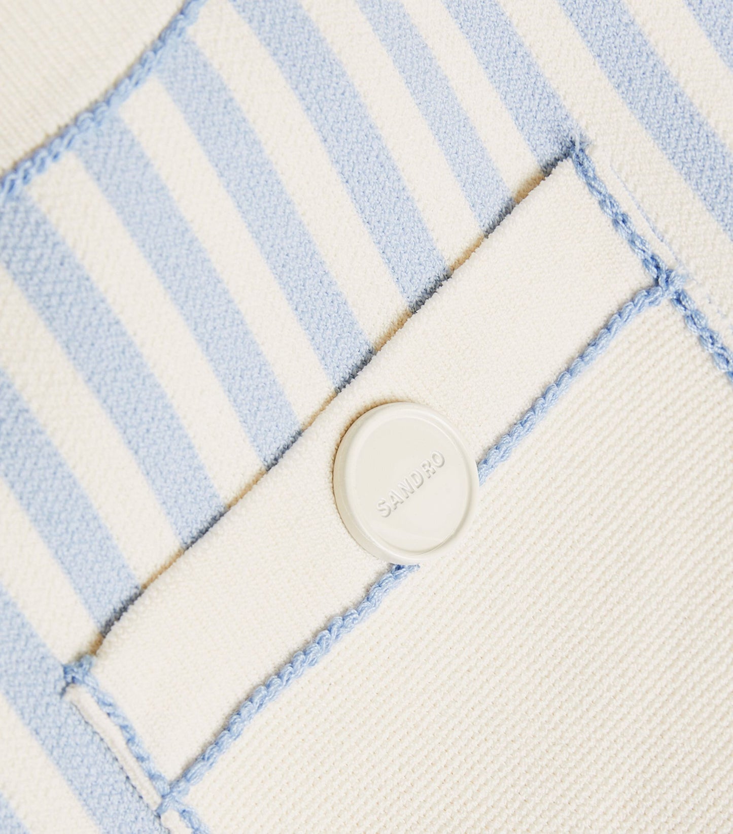 SANDRO Aussna Mini Skirt Blue/White (New) Size: 40/US 8