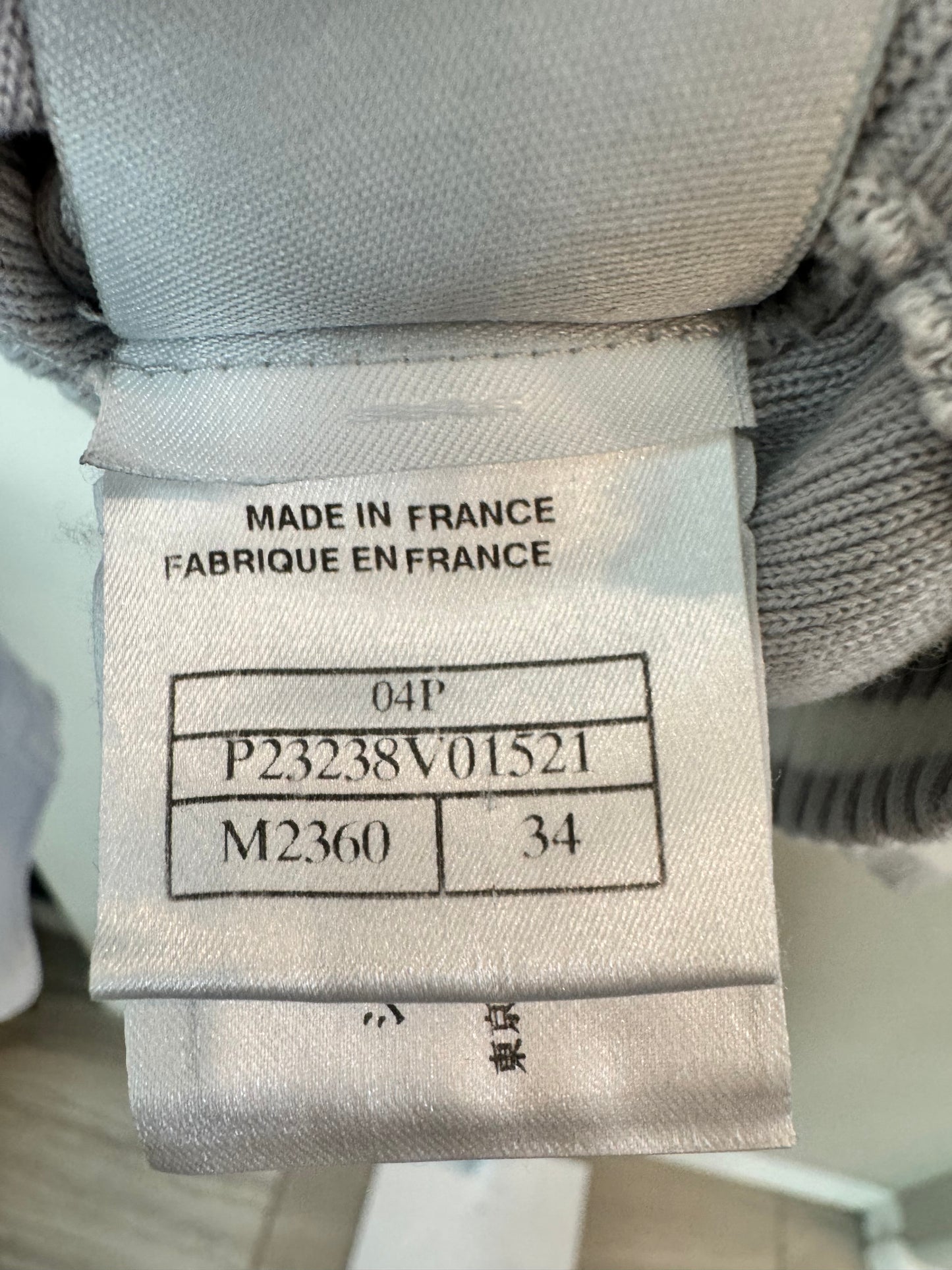 Chanel 04P Sport Line Gray Zip Up Hoodie - Size: 34