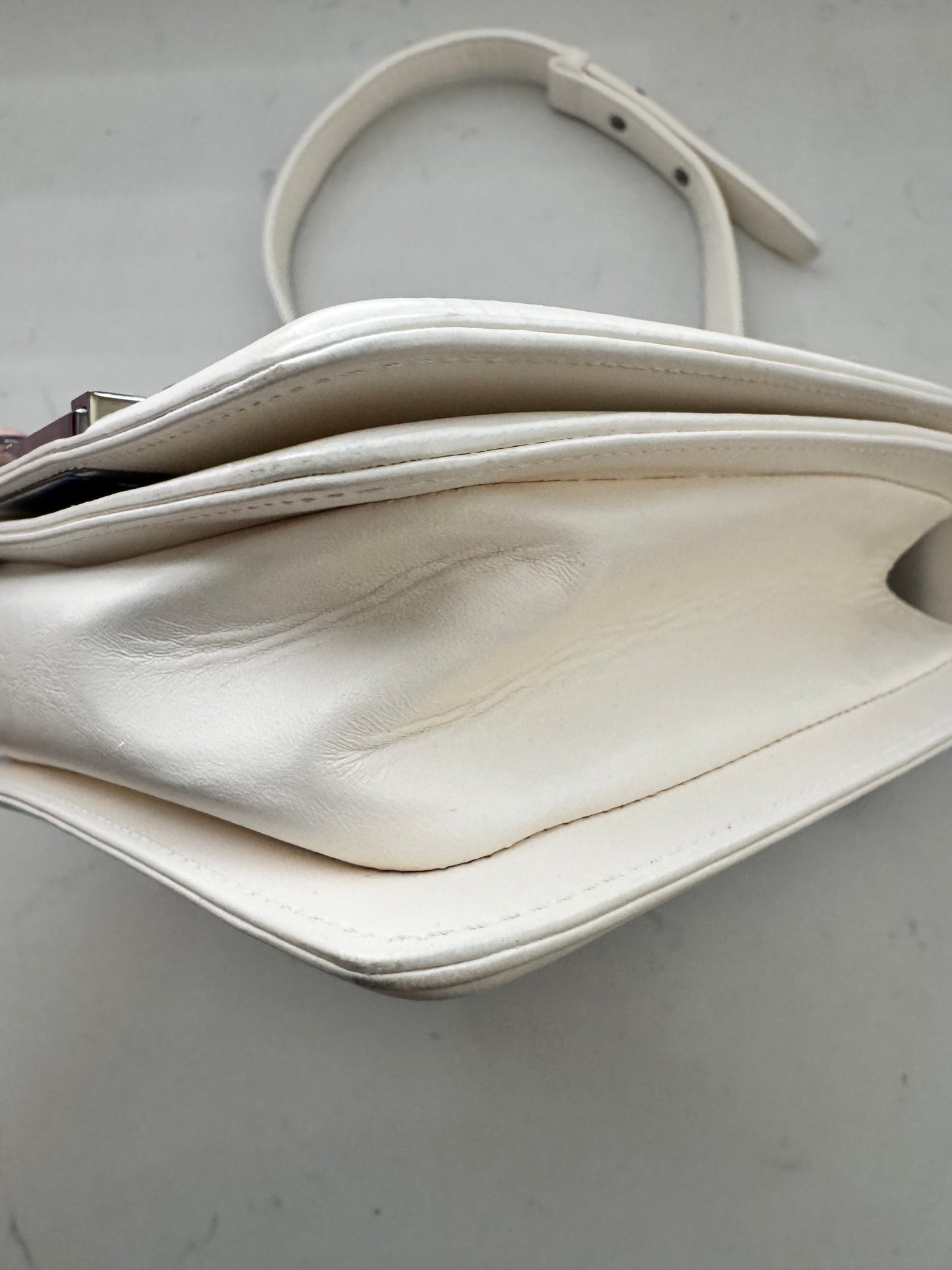 CHANEL No. 5 Graffiti White Boy Bag (Pre-Loved)