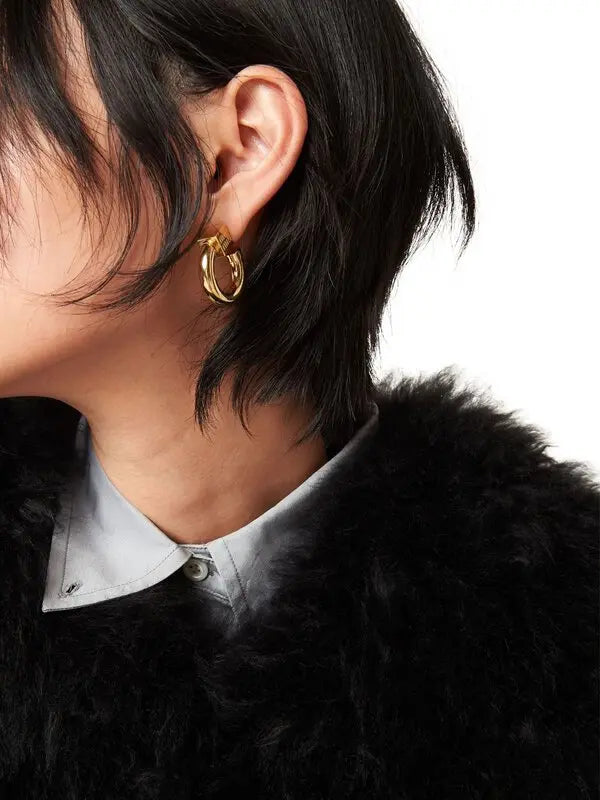 MIU MIU Gold-tone metal polished finish hoops