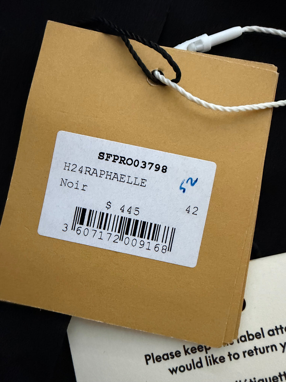 Sandro Raphaëlle Black Button-Front Dress | FR 42 | US 10 | New with Tags