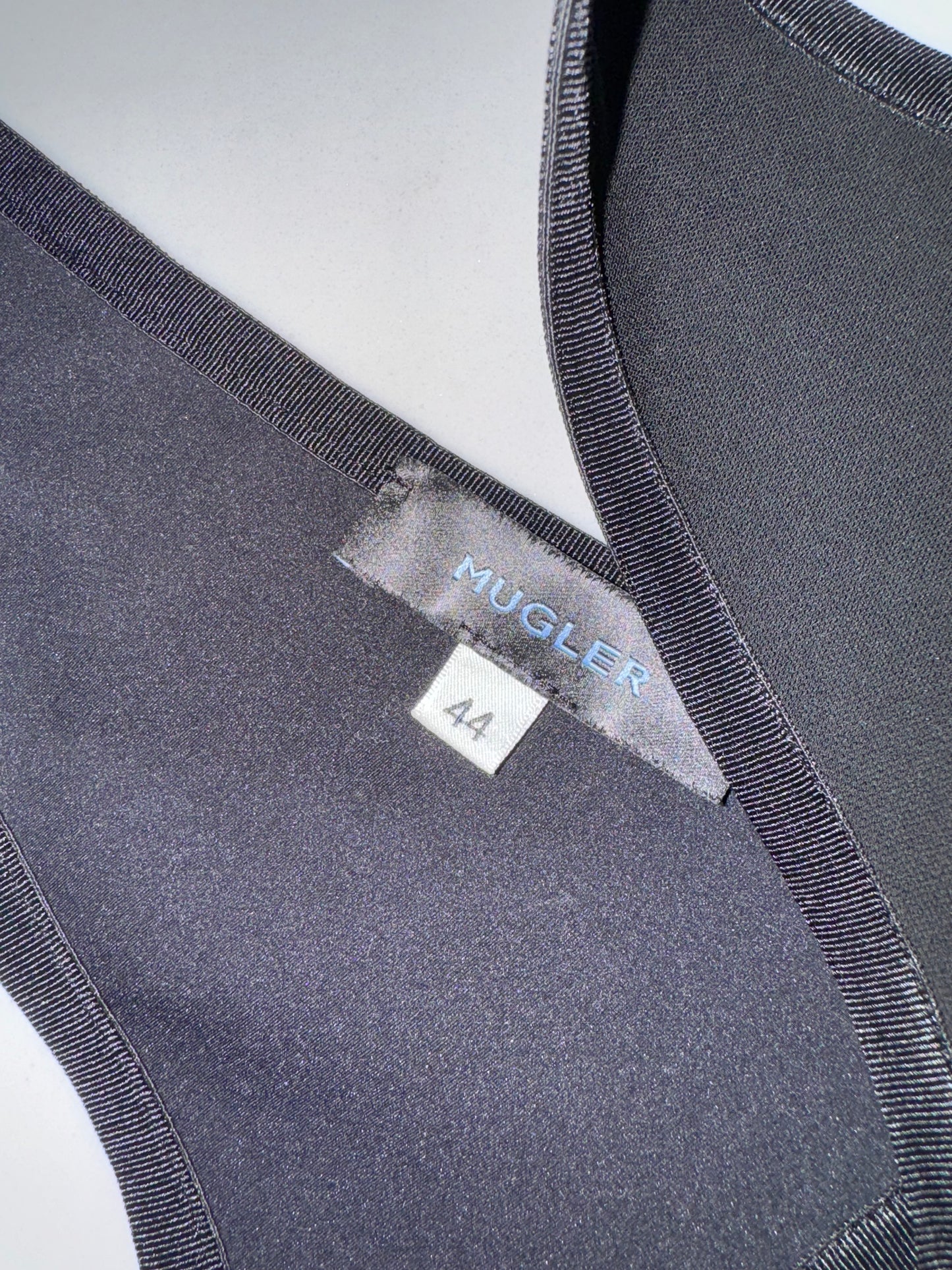 MUGLER Lacquered Asymmetric Strapless Silk NWT Blend Gown Size: 44 NWT
