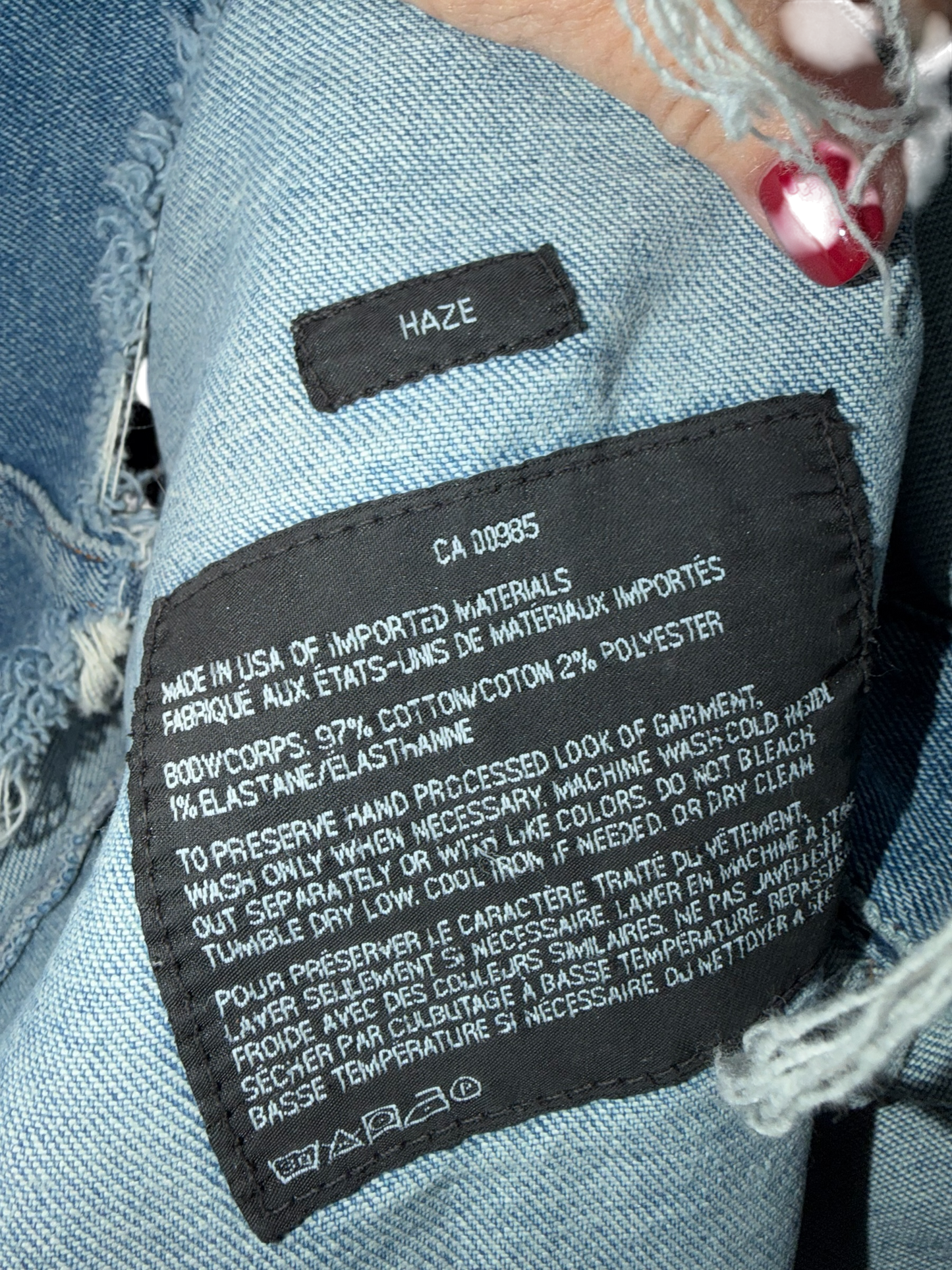 Alexander Wang Denim x Alexander Wang Haze Oversized Distressed Denim Jacket Size: M (Pre Loved)