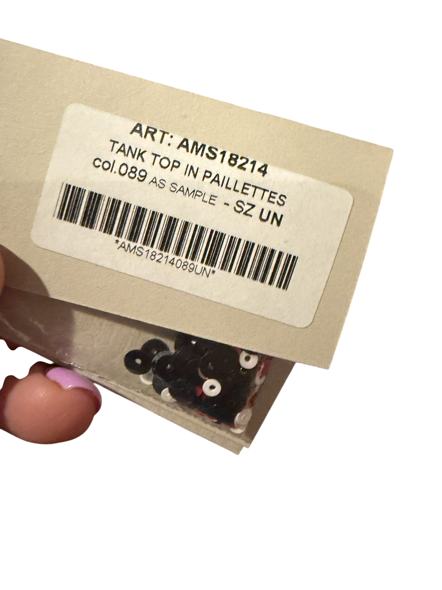 AMEN Black Sequin Star Logo Tank Dress – Paillettes Mini – One Size