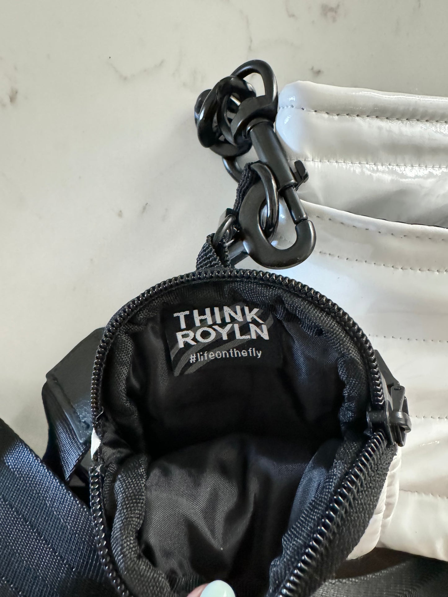 Think Royln - White Patent Downtown Crossbody (Pre-Loved)