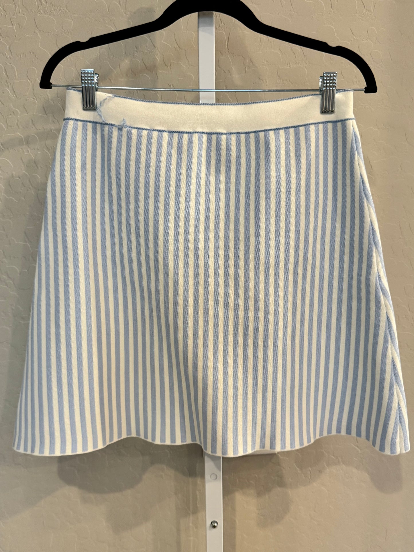 SANDRO Aussna Mini Skirt Blue/White (New) Size: 40/US 8