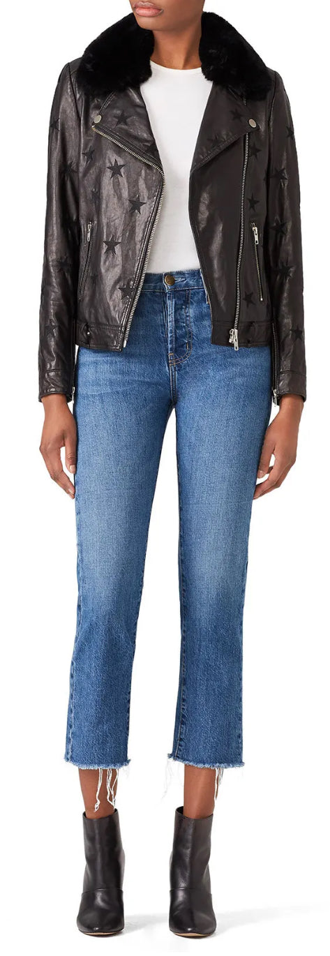 Samantha Sipos - Black Seeing Stars Faux Fur Jacket (Pre-Loved) Size: M