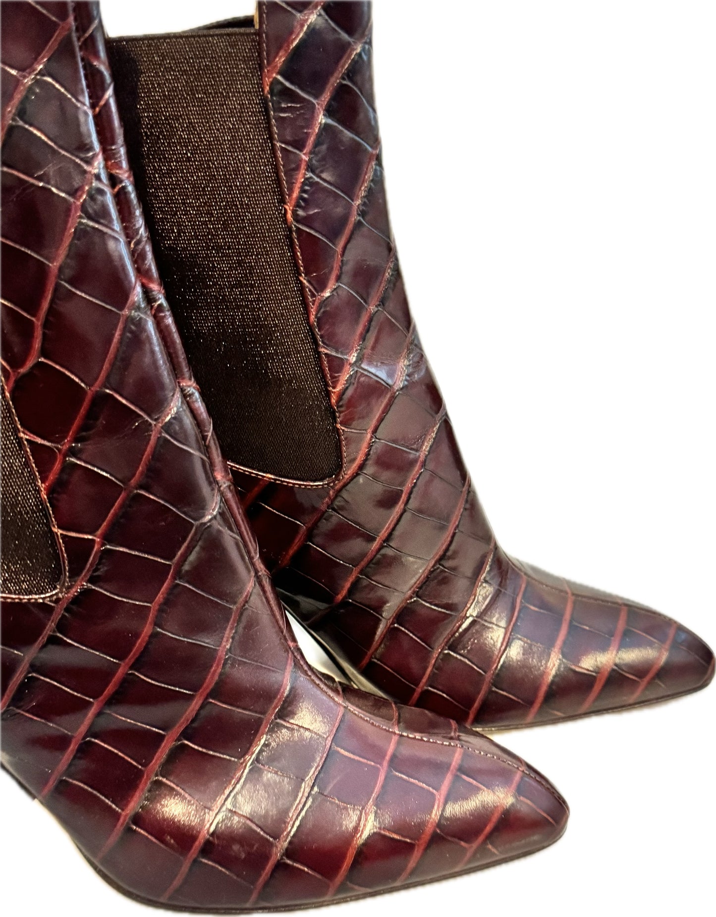 CHLOE Crocodile Embossed Boots (New) Size: 40