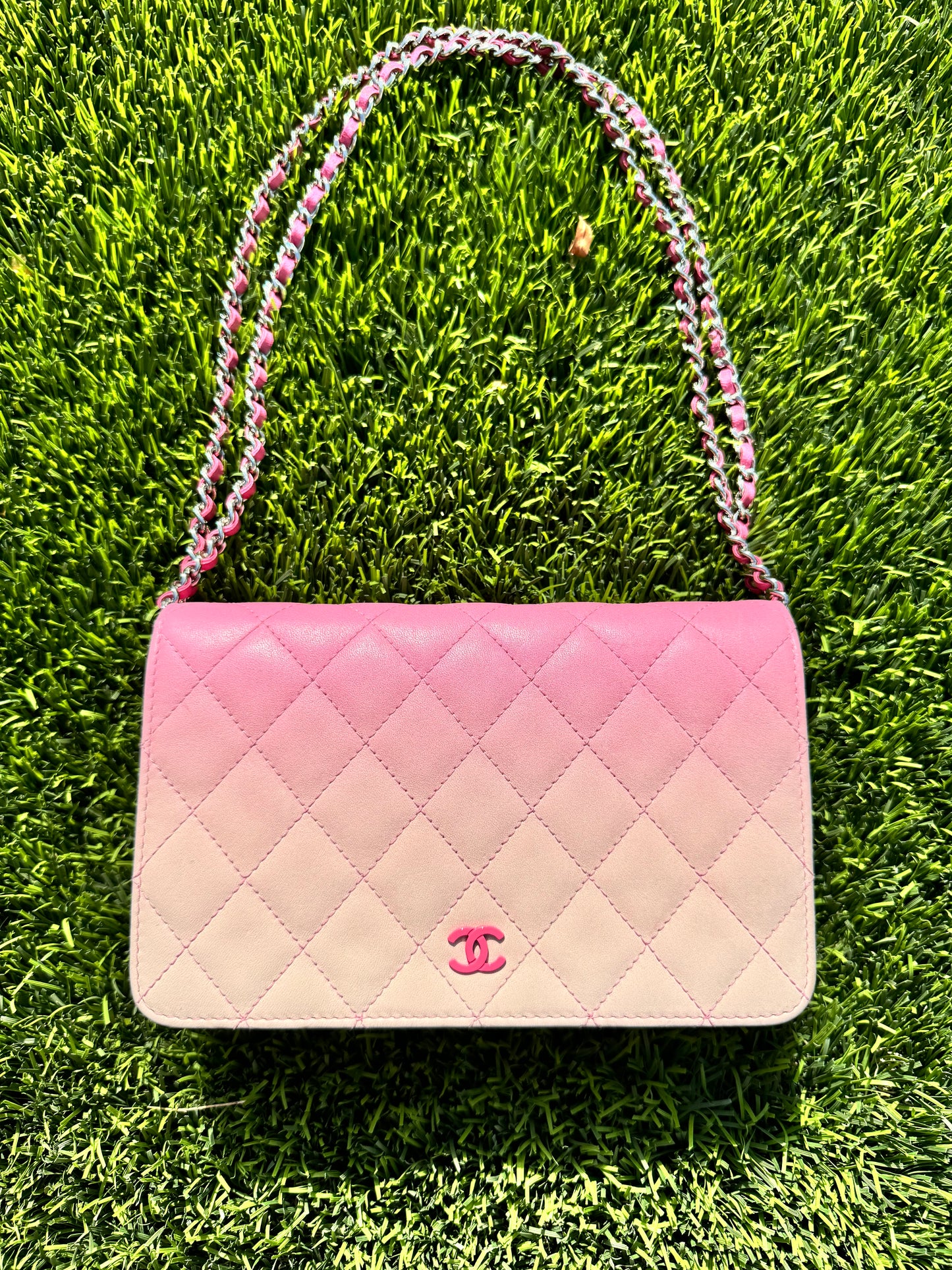 CHANEL Pink Ombre Lambskin WOC (Pre-Loved)