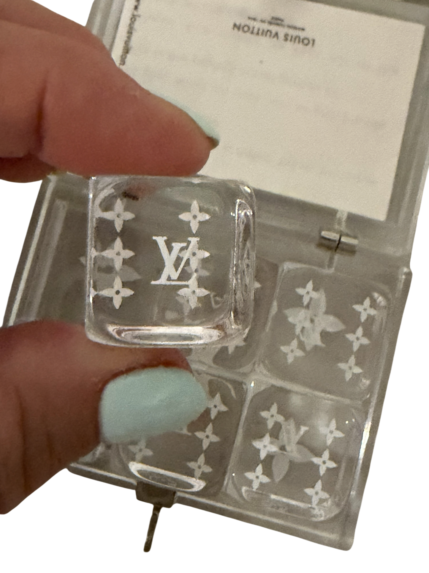 Louis Vuitton Des de Voyage Acrylic Dice Set – Monogram Travel Dice Game – Preloved