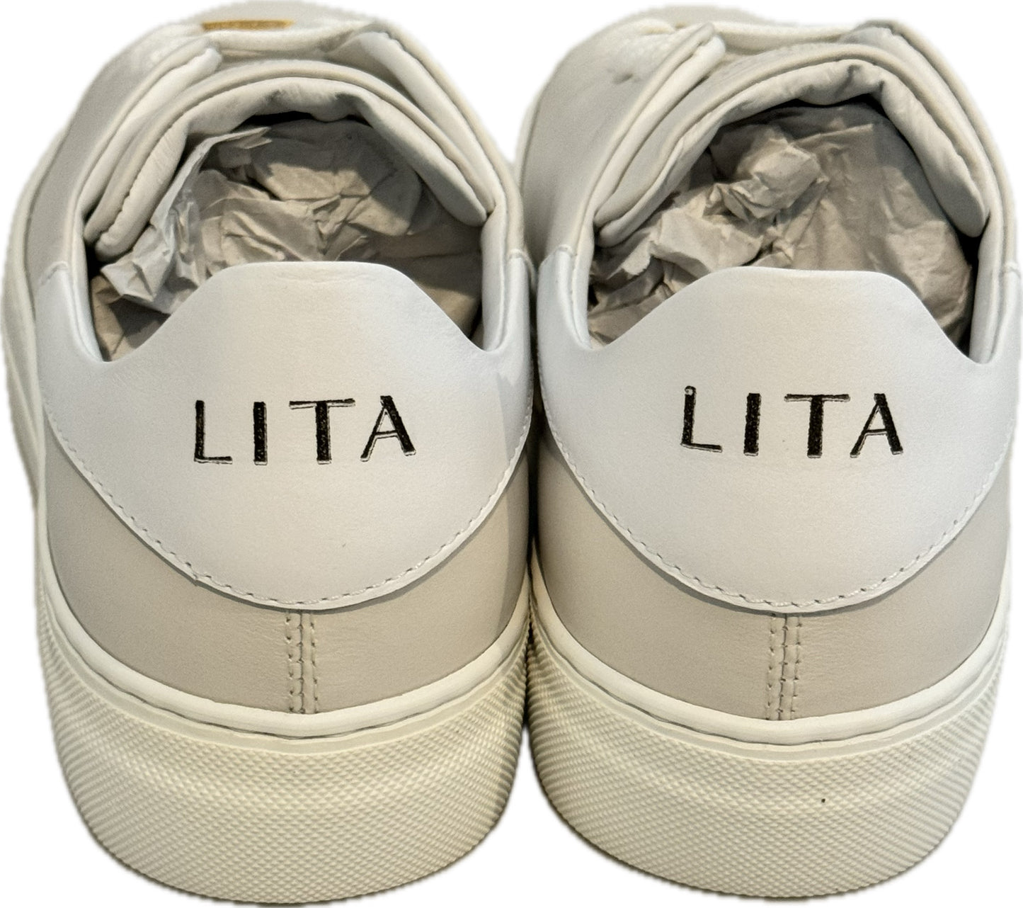 LITA Women's ICON Low Top Leather White/ Cream Sneaker (New) Size: 37/US 7