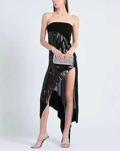 MUGLER Lacquered Asymmetric Strapless Silk NWT Blend Gown Size: 44 NWT
