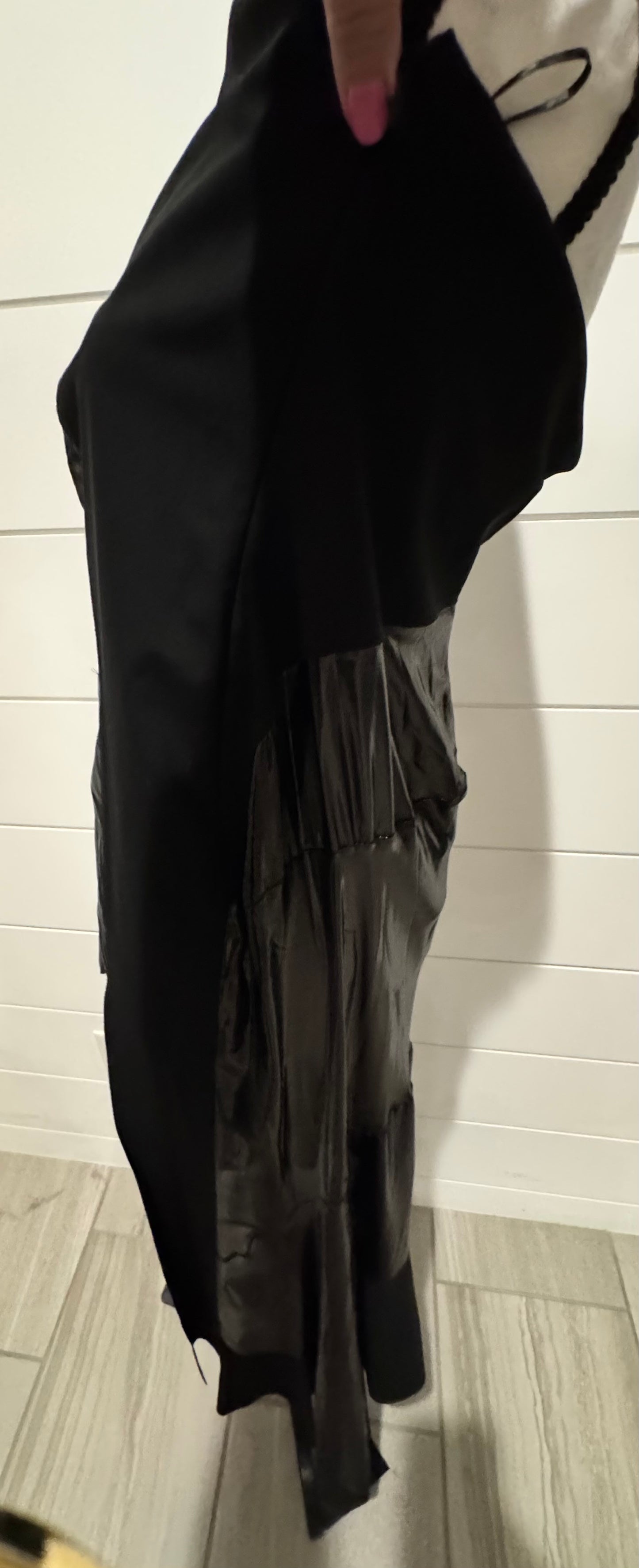 MUGLER Lacquered Asymmetric Strapless Silk NWT Blend Gown Size: 44 NWT