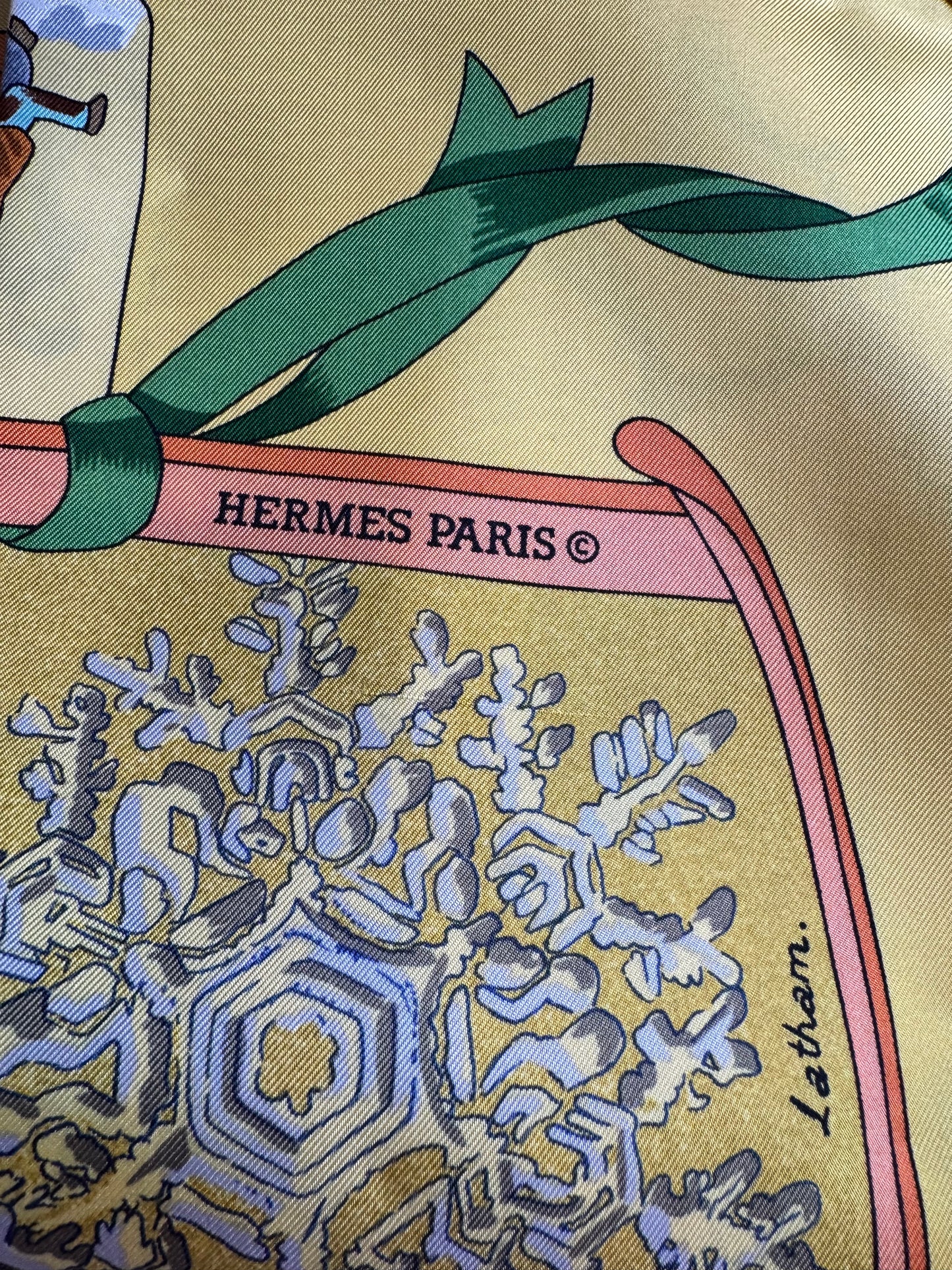 HERMES Vintage "Neige d'antan" Silk Scarf (Like New)