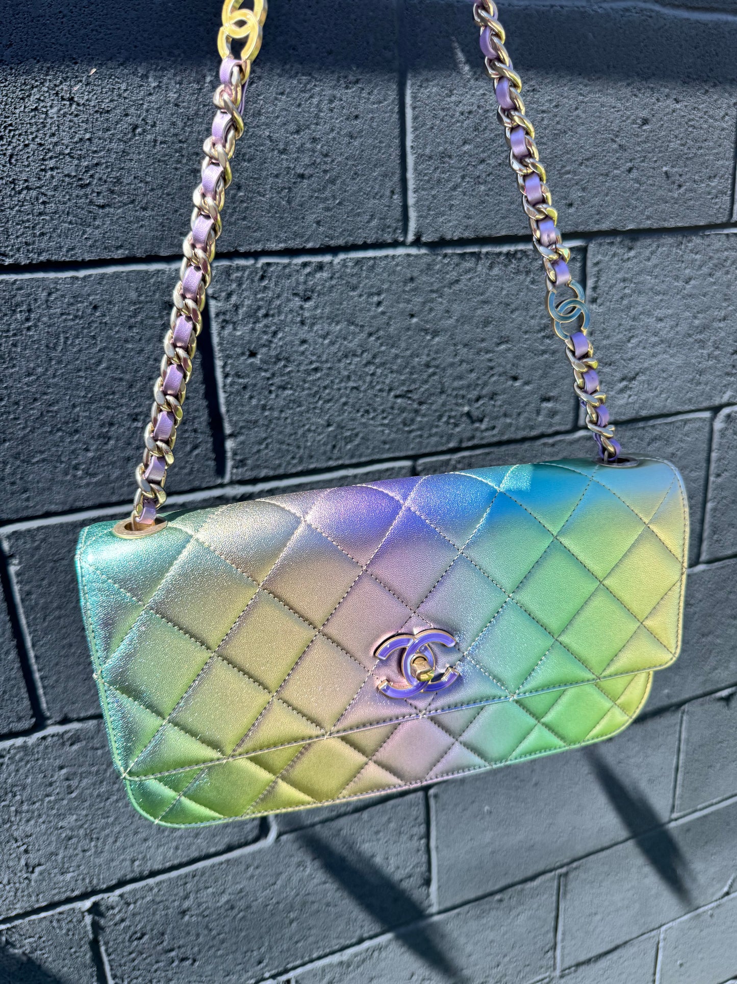 CHANEL 2024 Large CC Flap Bag (Rainbow)