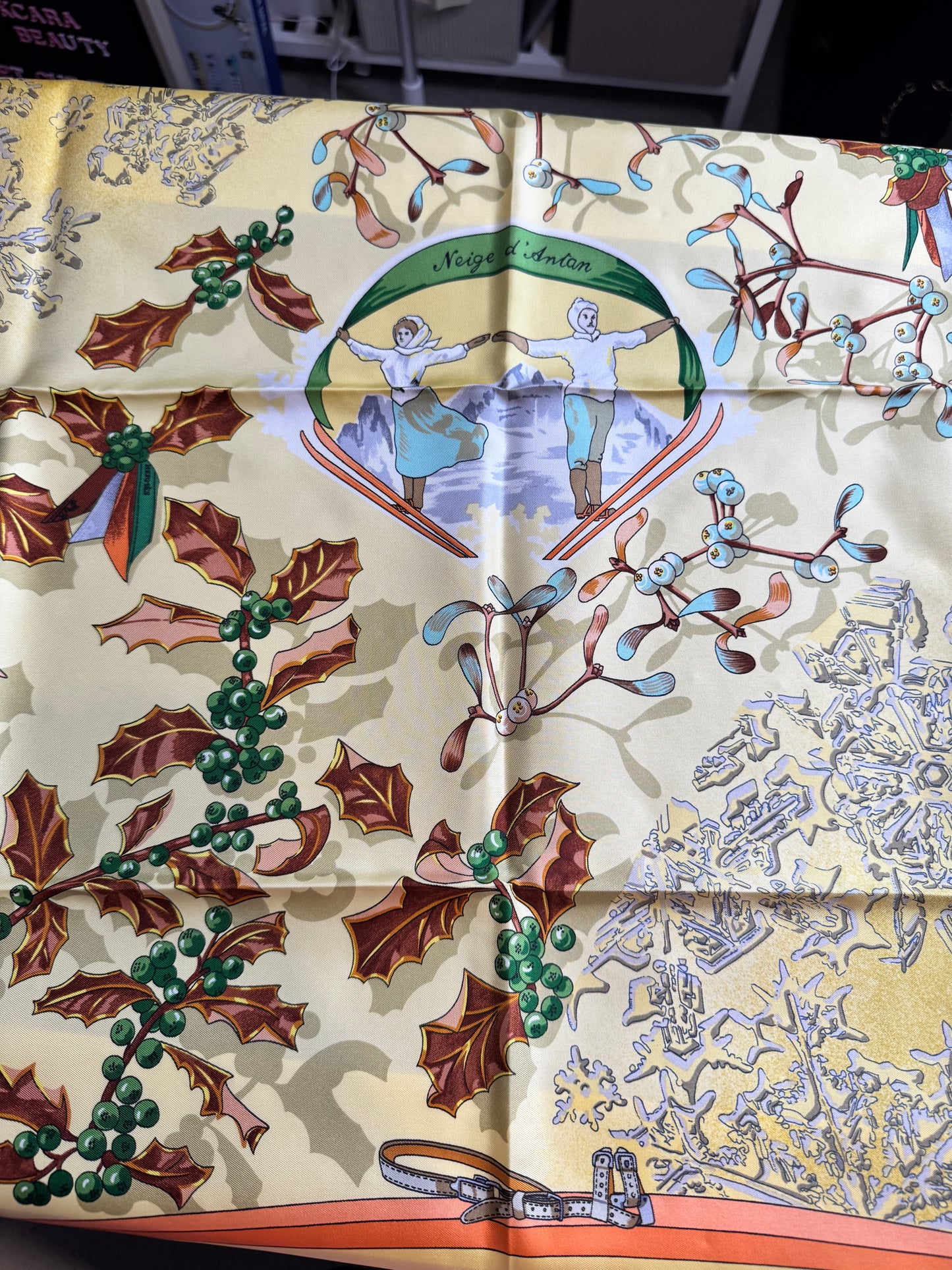 HERMES Vintage "Neige d'antan" Silk Scarf (Like New)
