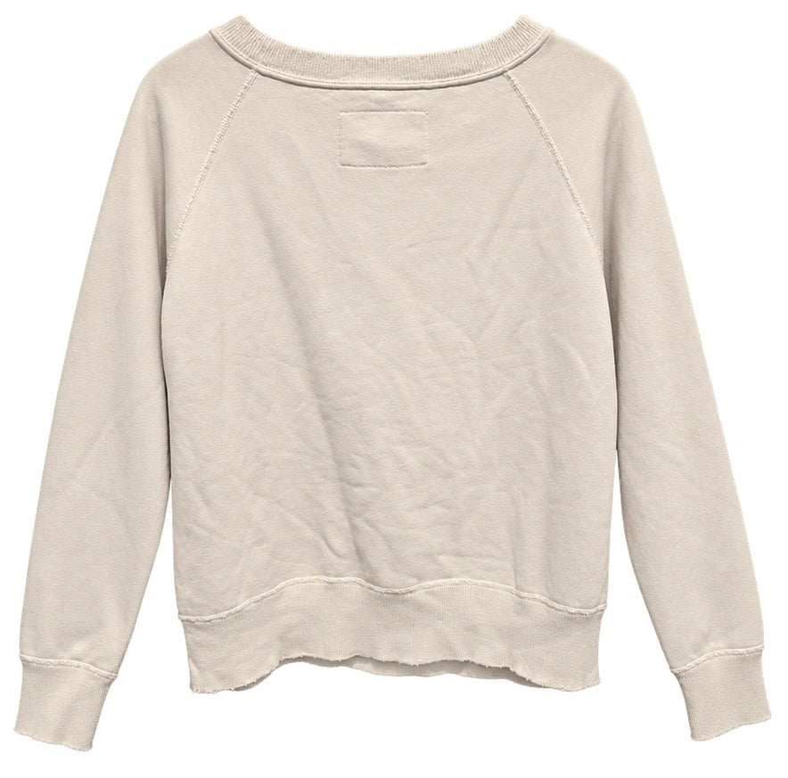 Nili Lotan Good Morning LA Graphic Sweatshirt | Cream | Size: Large | $298