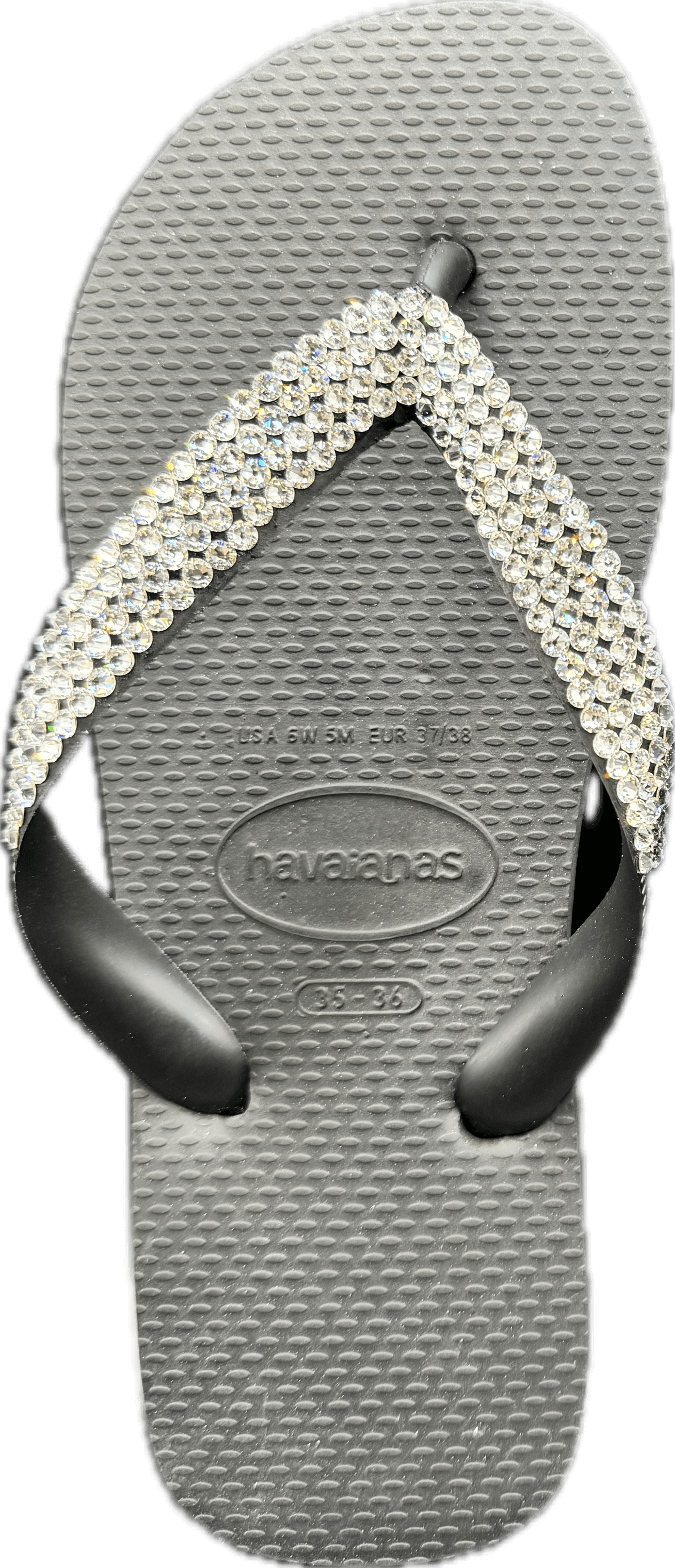 Top Black Flip Flops | Crystal Crystals