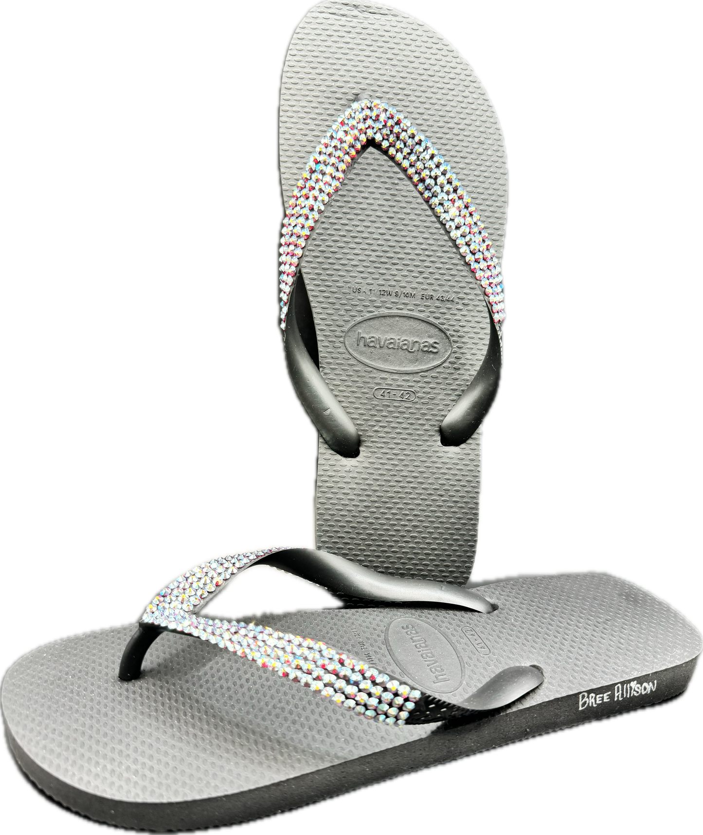 Top Black Flip Flops | Siam AB Crystals