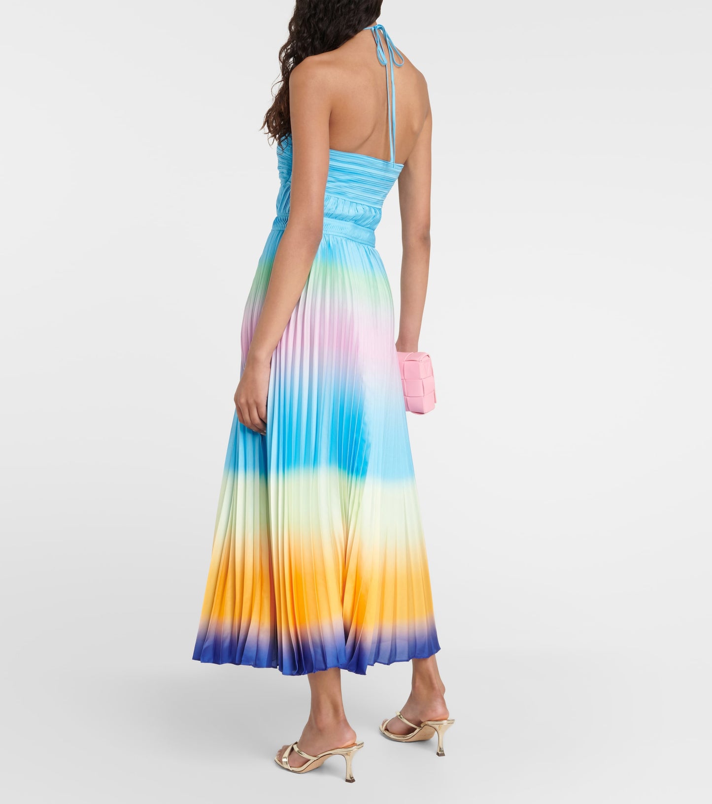 Jonathan Simkhai - Annita Halterneck Pleated Midi Dress (New) Size: 0