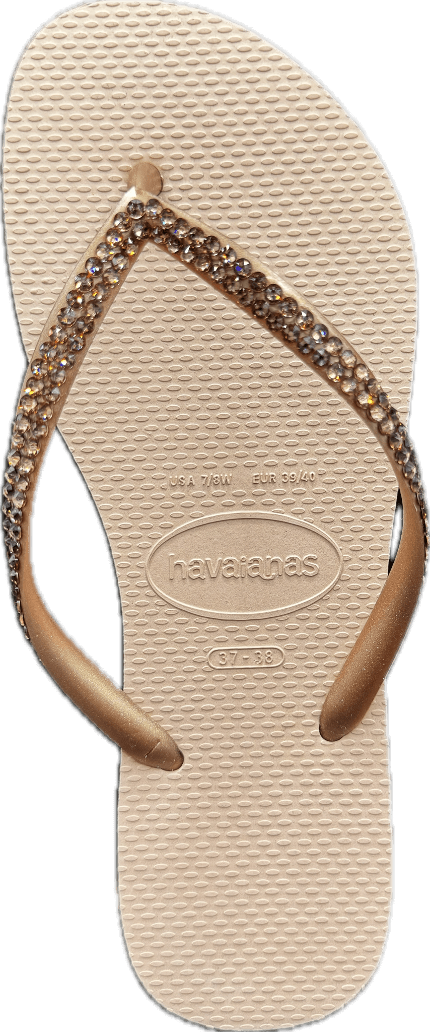 Slim Ballet Rose Flip Flops | Blush Rose Crystals