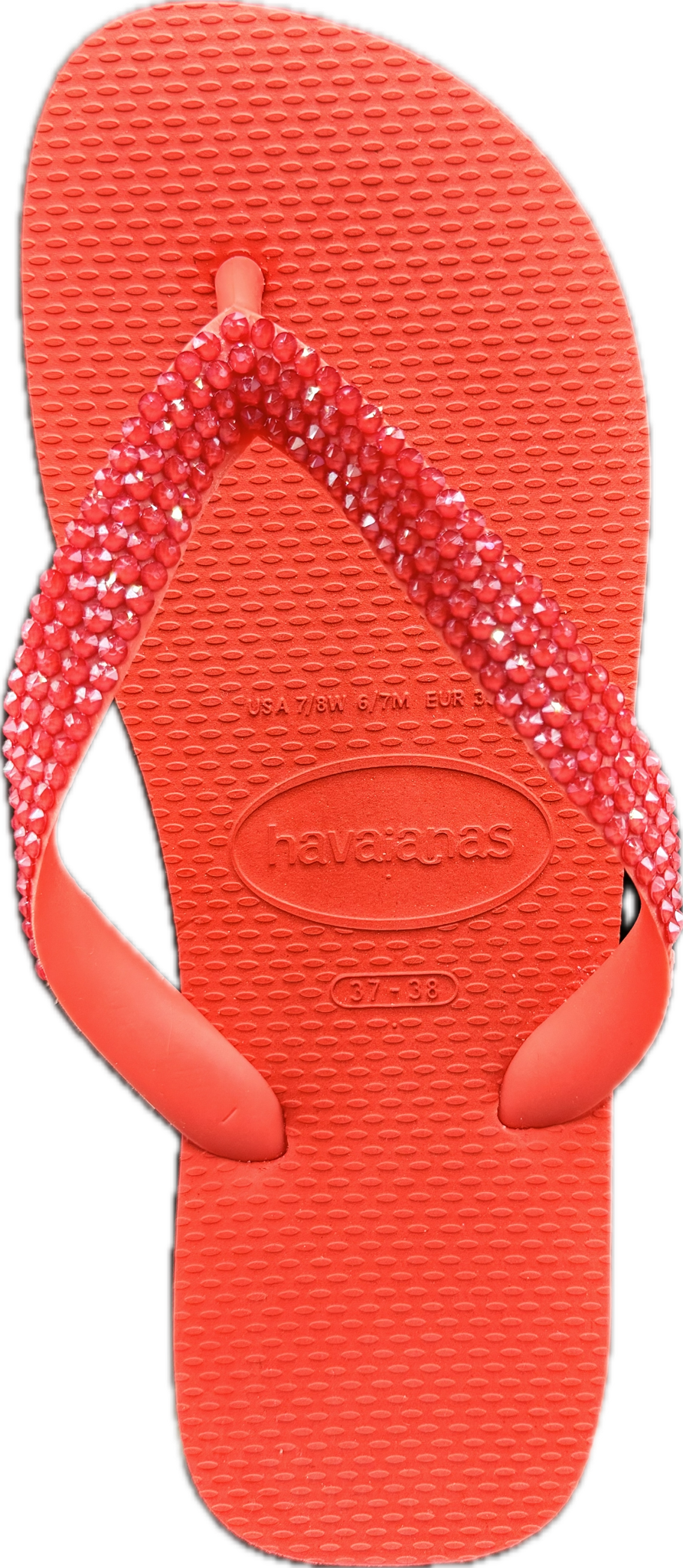 Top Ruby Red Flip Flops | Royal Red Crystals