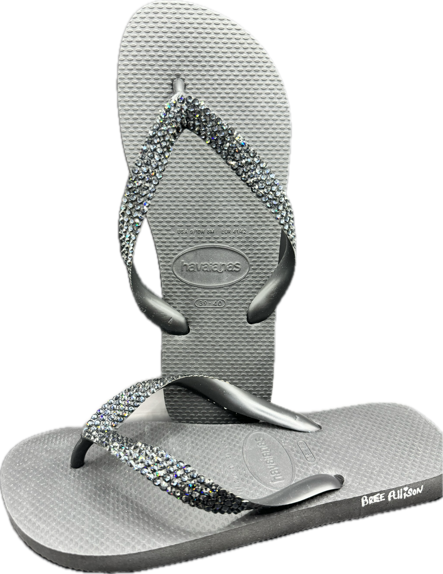 Top Black Flip Flops | Graphite Crystals