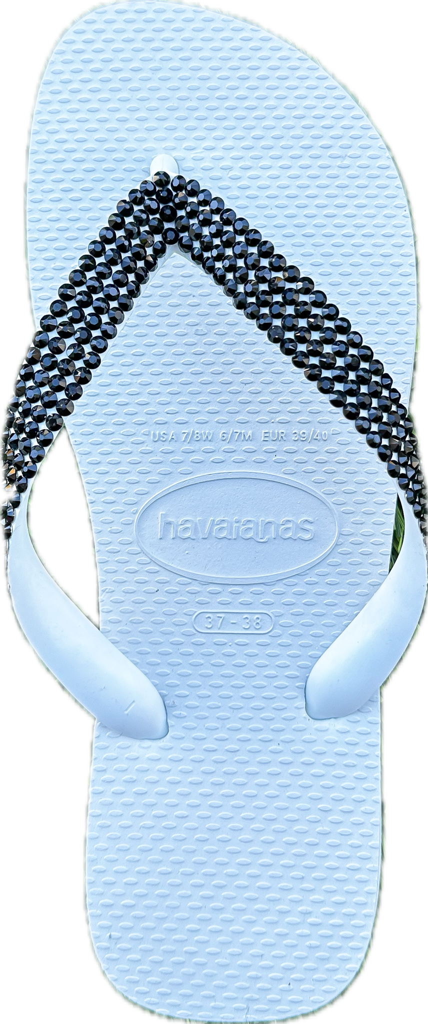 Top White Flip Flops | Jet Crystals