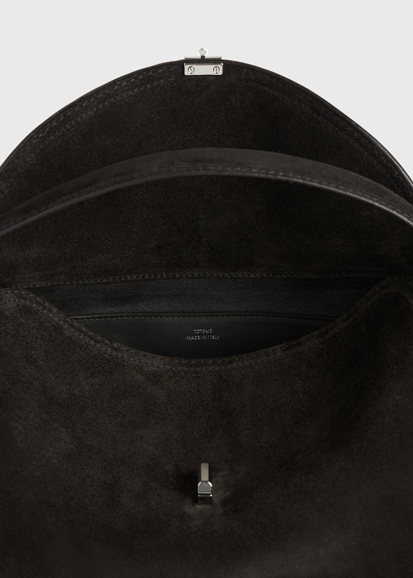 TOTEME T-Lock Suede Top Handle Bag Black NWT