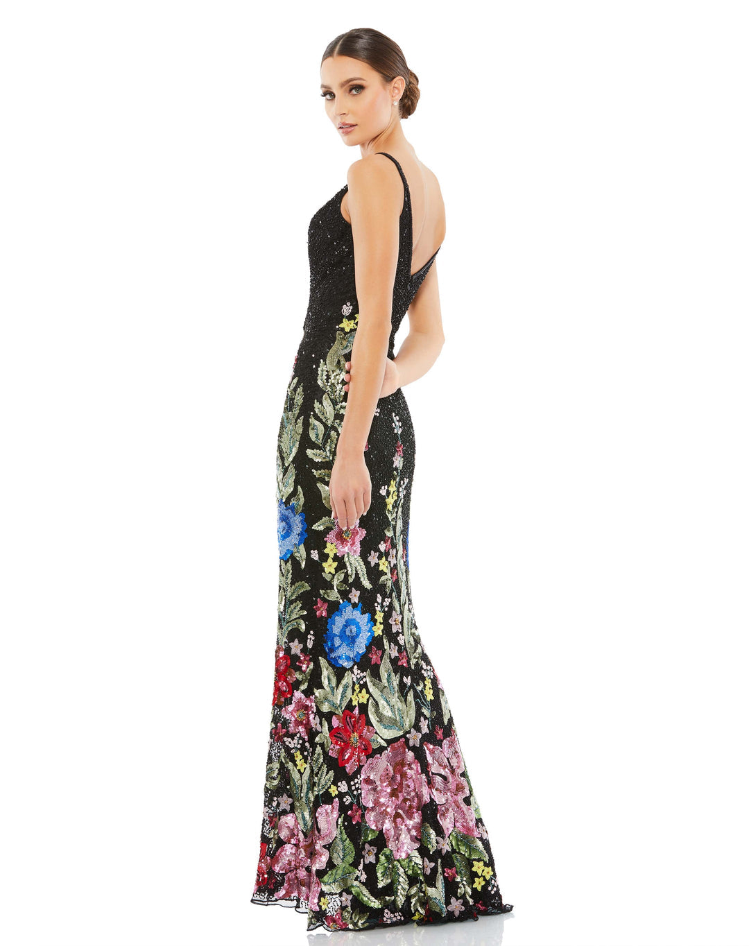 Mac Duggal Sequins Floral Gown (New) Size: 12