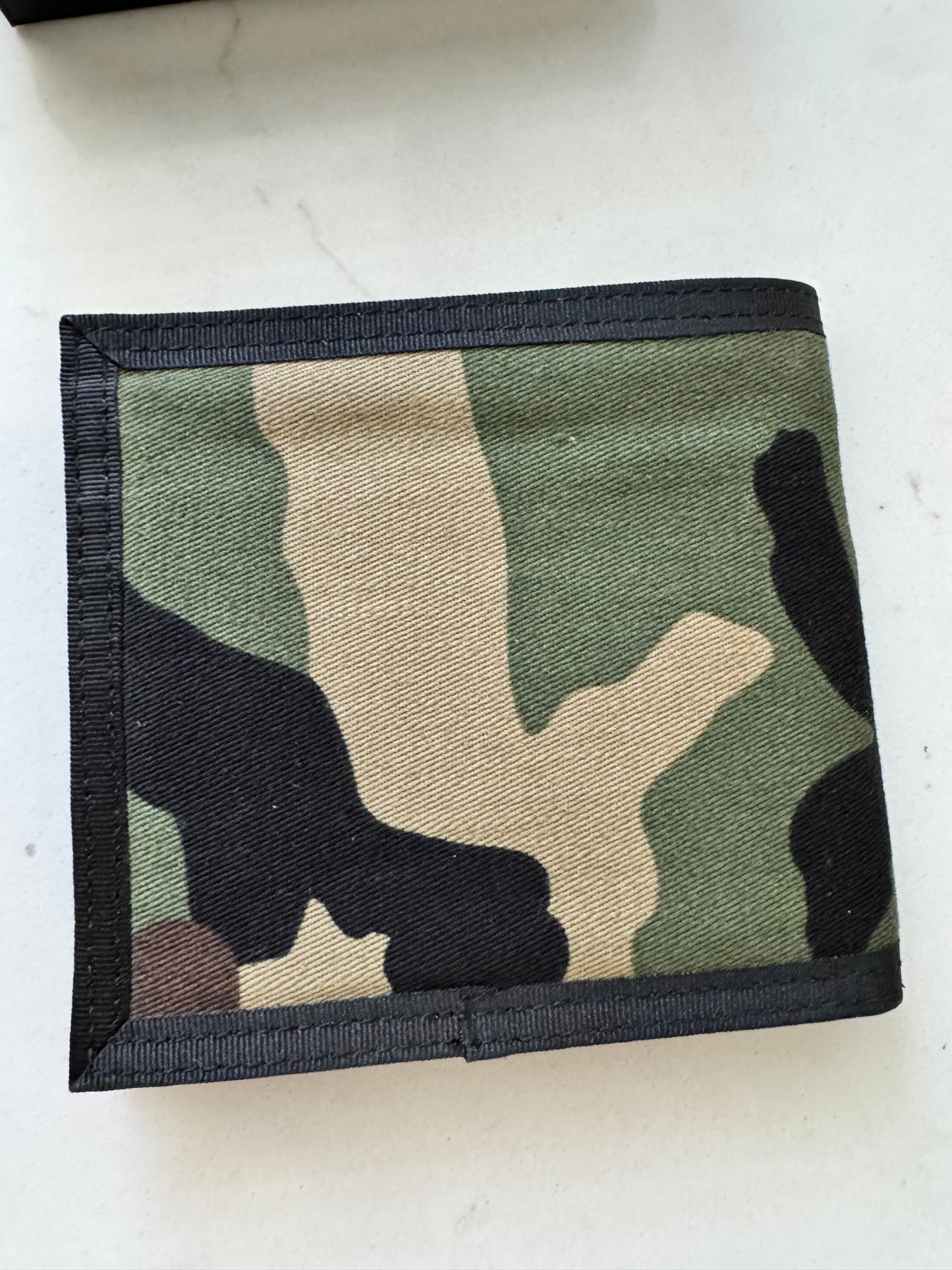 SAINT LAURENT Camouflage Canvas Bill Wallet (Bi-Fold)