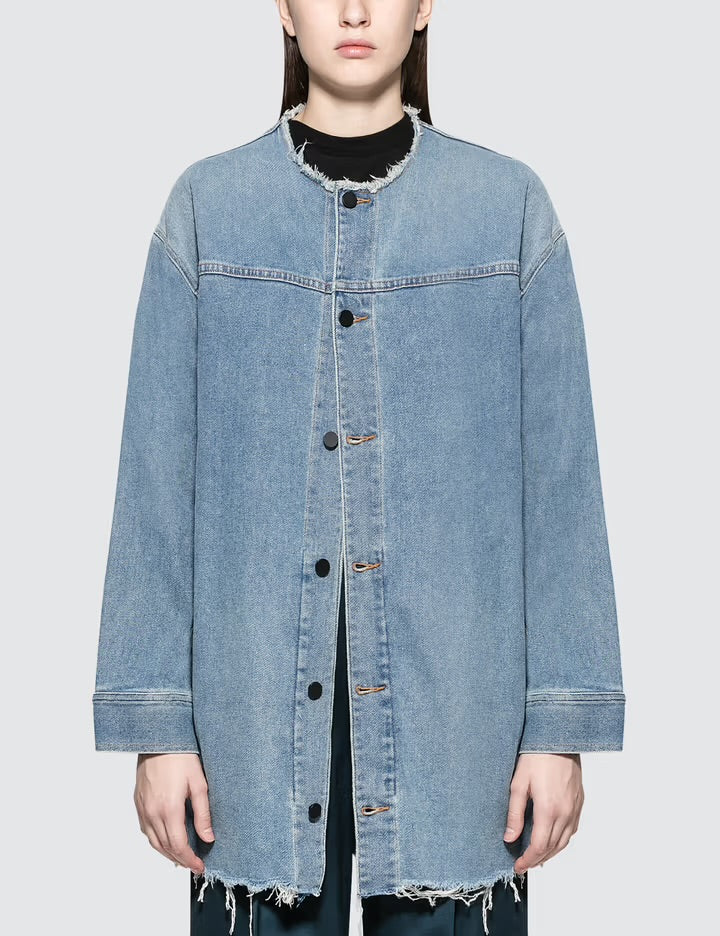 Alexander Wang Denim x Alexander Wang Haze Oversized Distressed Denim Jacket Size: M (Pre Loved)