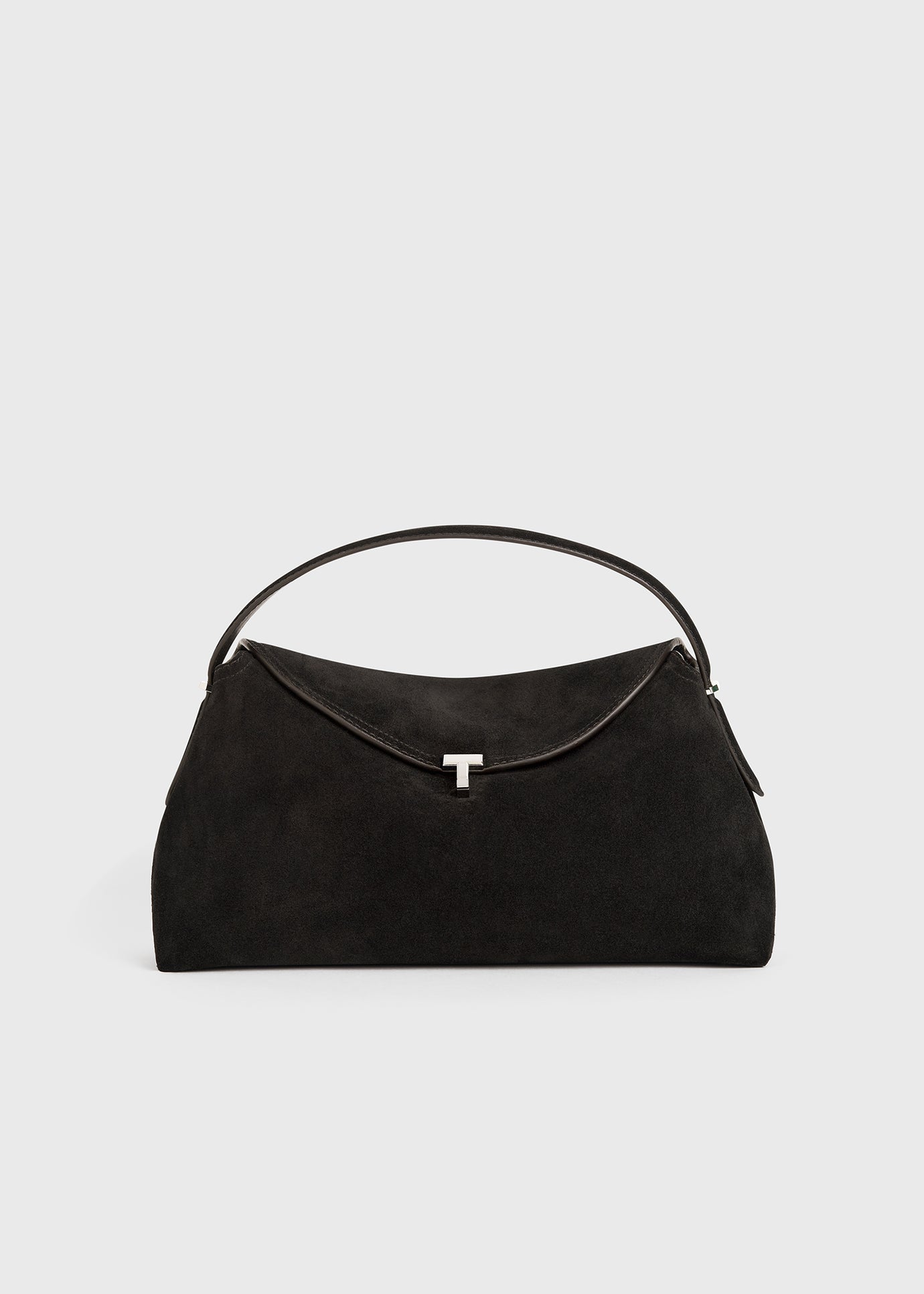 TOTEME T-Lock Suede Top Handle Bag Black NWT