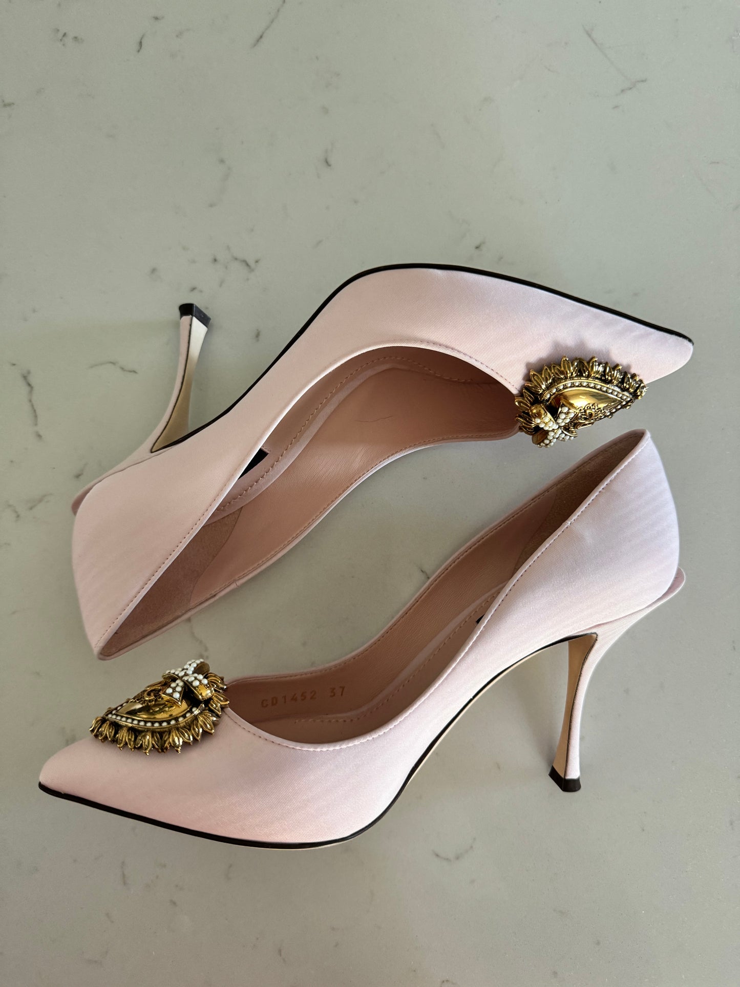 DOLCE & GABBANA PINK Devotion Pumps Size: 37 (New)