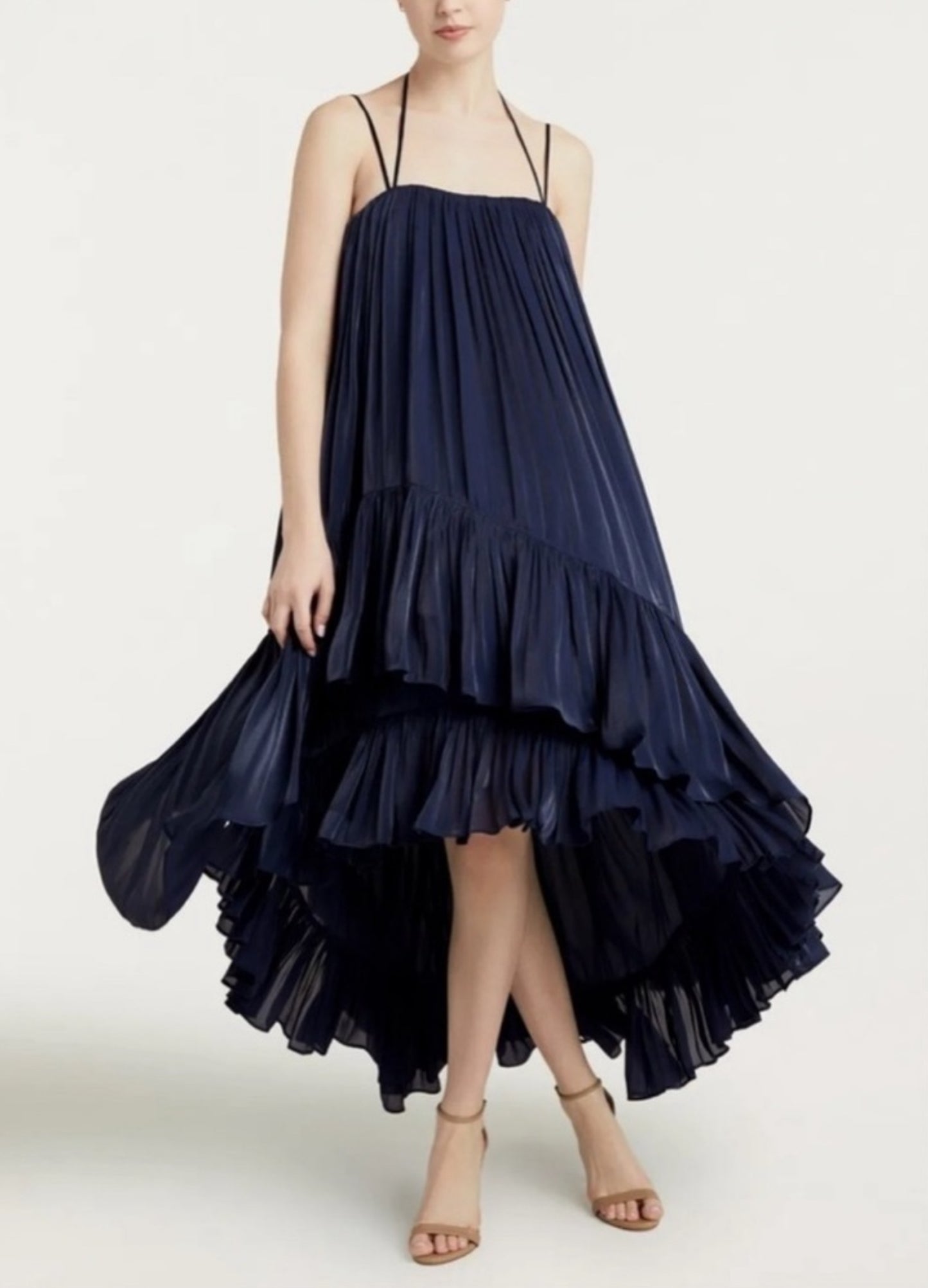 Cinq A Sept Soliel Pleated Navy Dress (New) Size: 6