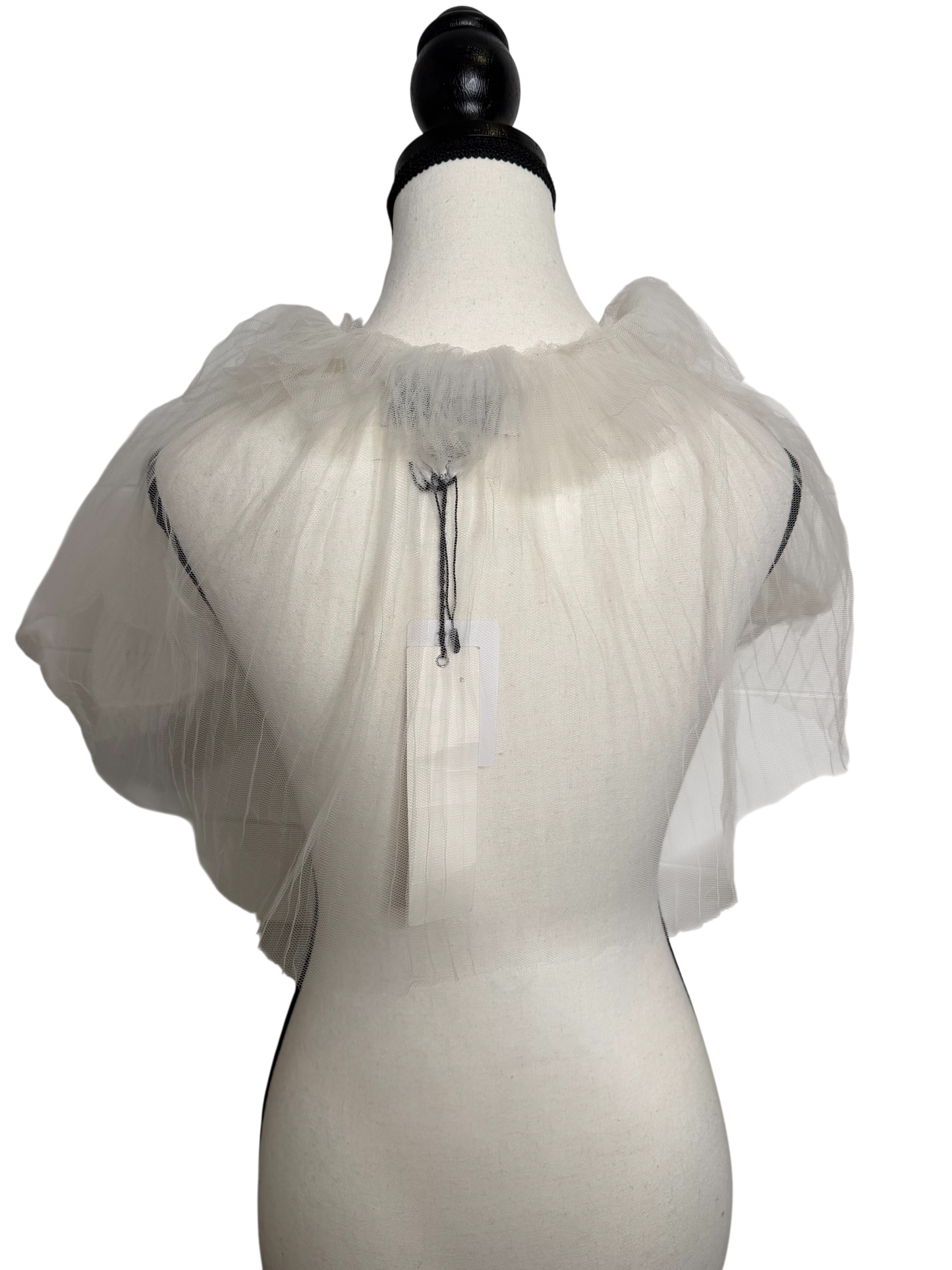 David Fielden Ivory Bridal Tulle Shrug | Couture Wedding Dress Topper | Made in England | Size UK14/US10