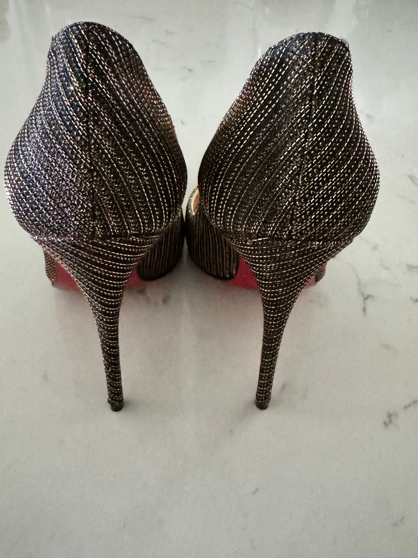 CHRISTIAN LOUBOUTIN Glitter Chain So Kate 120 Pumps (Pre-Loved) Size: 35.5/US 5.5