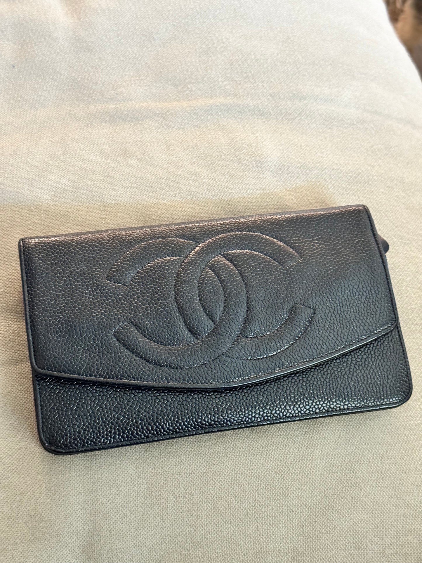 Chanel Black Caviar Flap WOC (Pre-Loved)