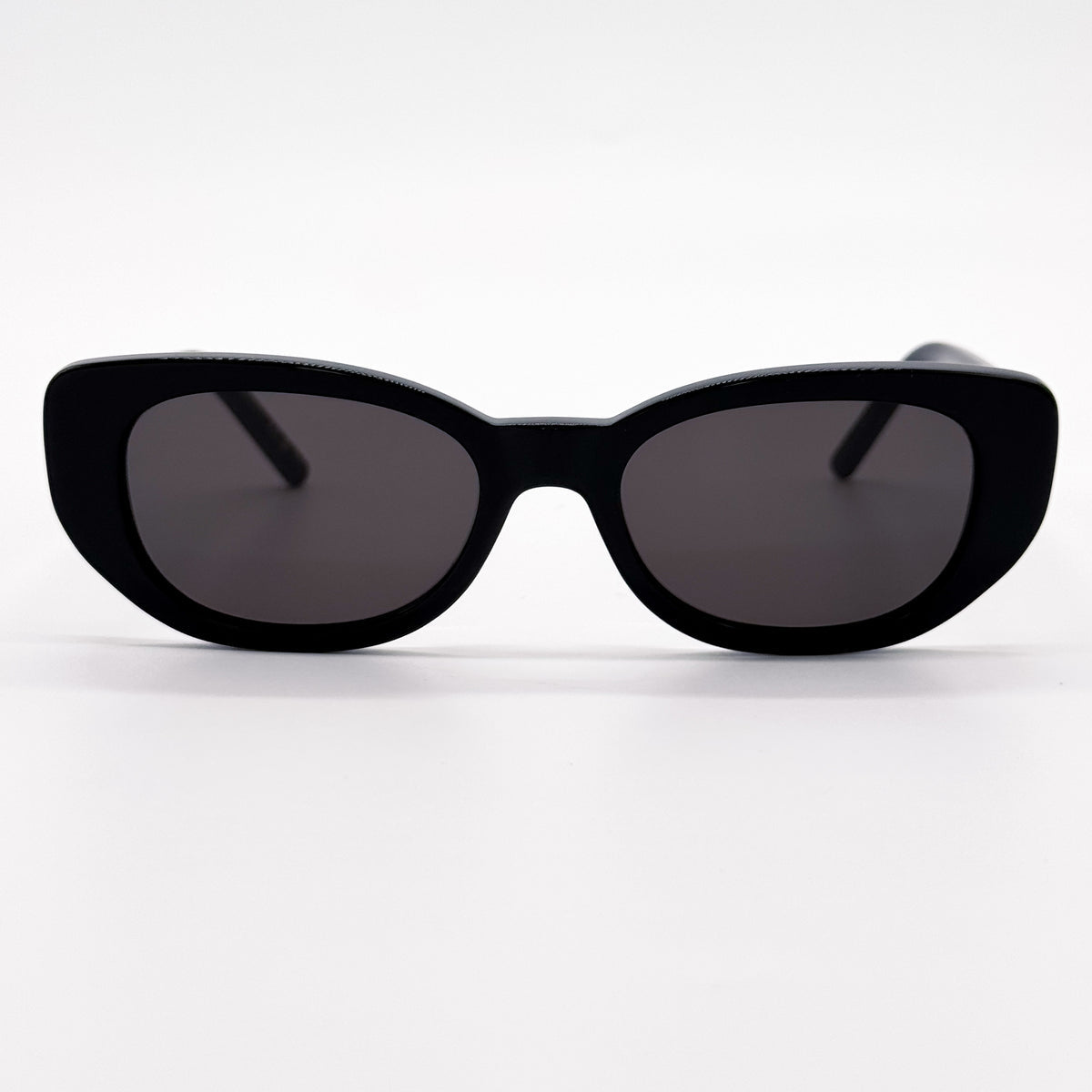 Saint Laurent Black Cat-Eye Sunglasses | Classic Oversized Acetate Frames | New in Case