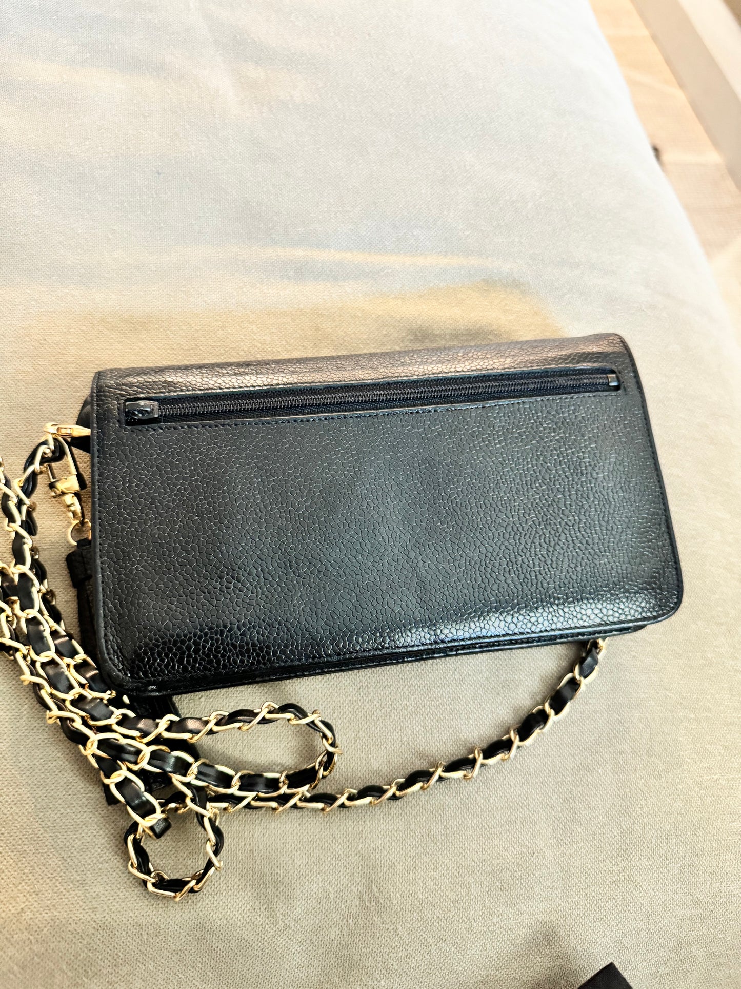 Chanel Black Caviar Flap WOC (Pre-Loved)