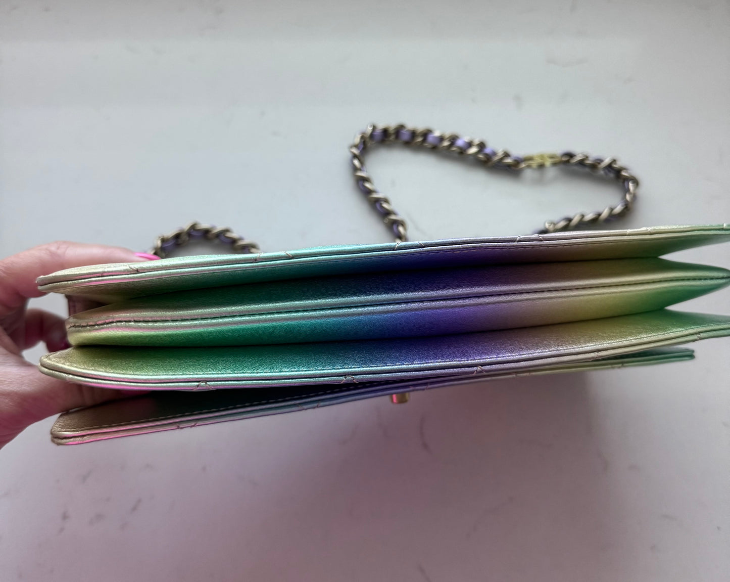 CHANEL 2024 Large CC Flap Bag (Rainbow)