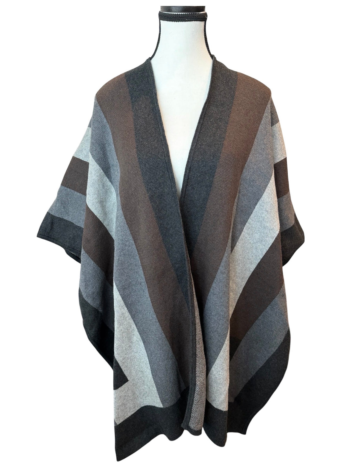 Carlisle Collection Cotton Cashmere Poncho Wrap – One Size